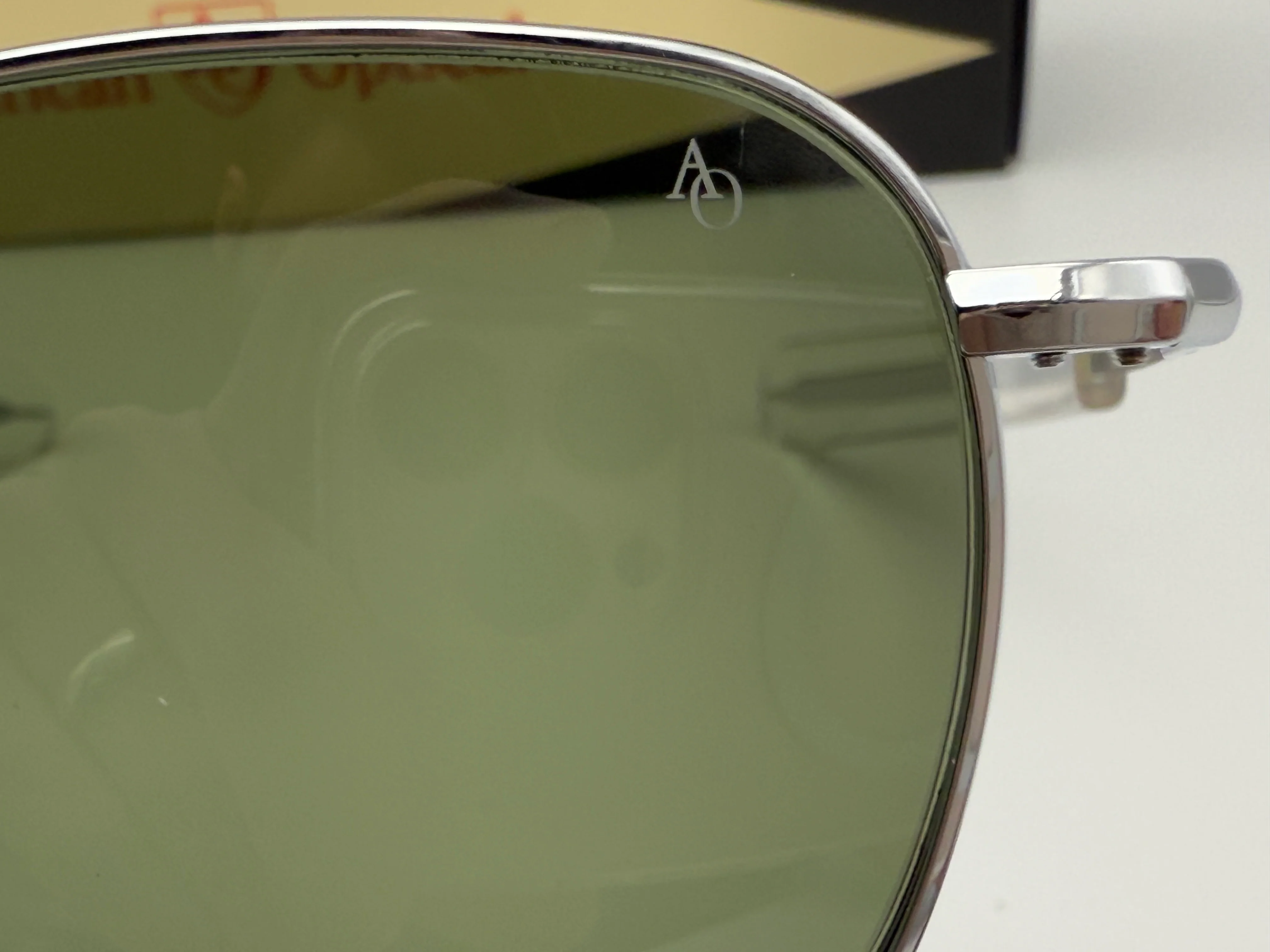 American Optical Original Pilot 52mm Silver / Calobar Green Skymaster Glass Lenses USA NEW - Image 2