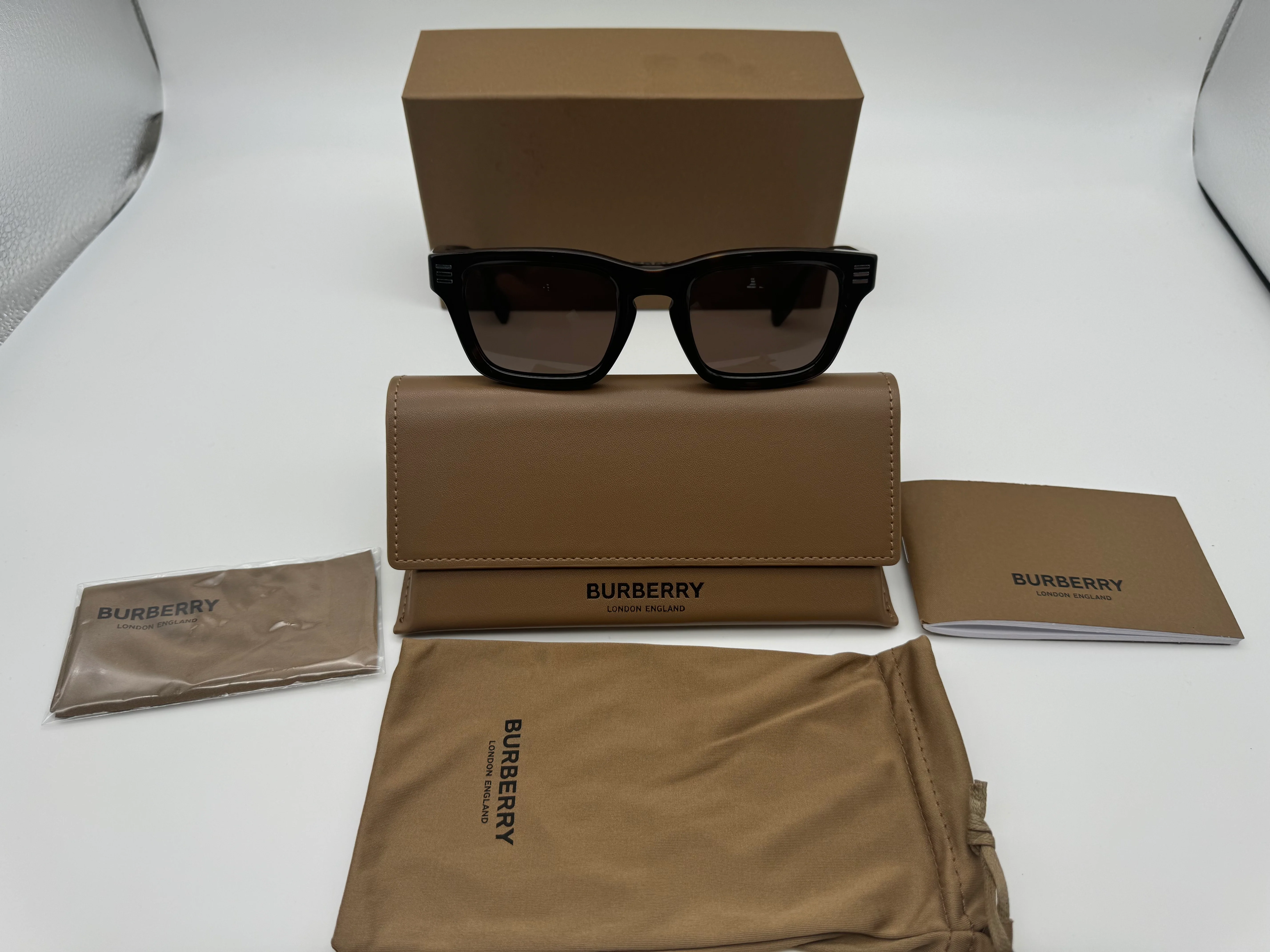 Burberry BE 4403 F 51mm Dark Havana / Dark Brown 300273 Italy Open Box - Image 3