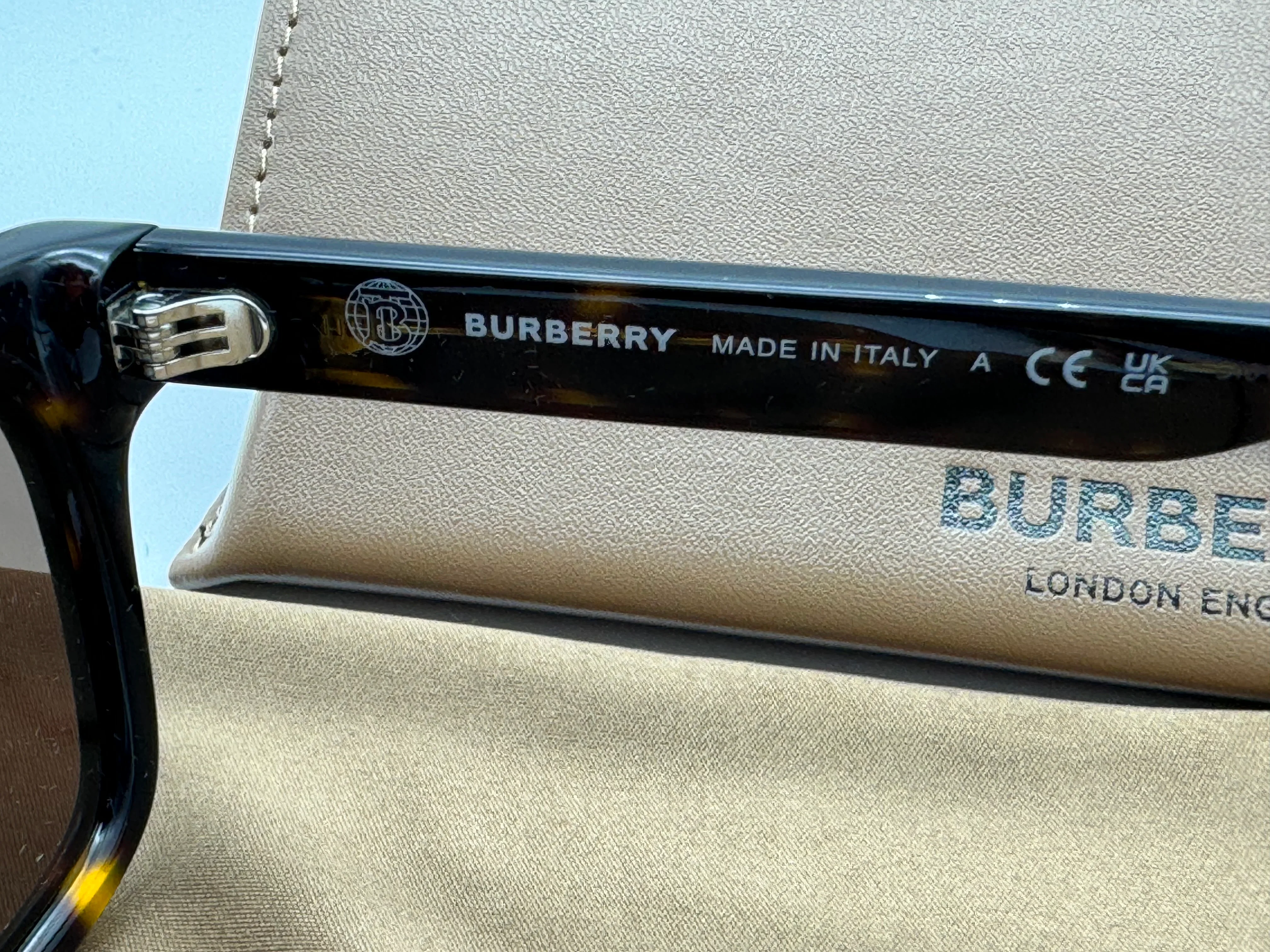 Burberry BE 4403 Wayfarer 51mm Dark Havana / Dark Brown 300273 Italy NEW - Image 5
