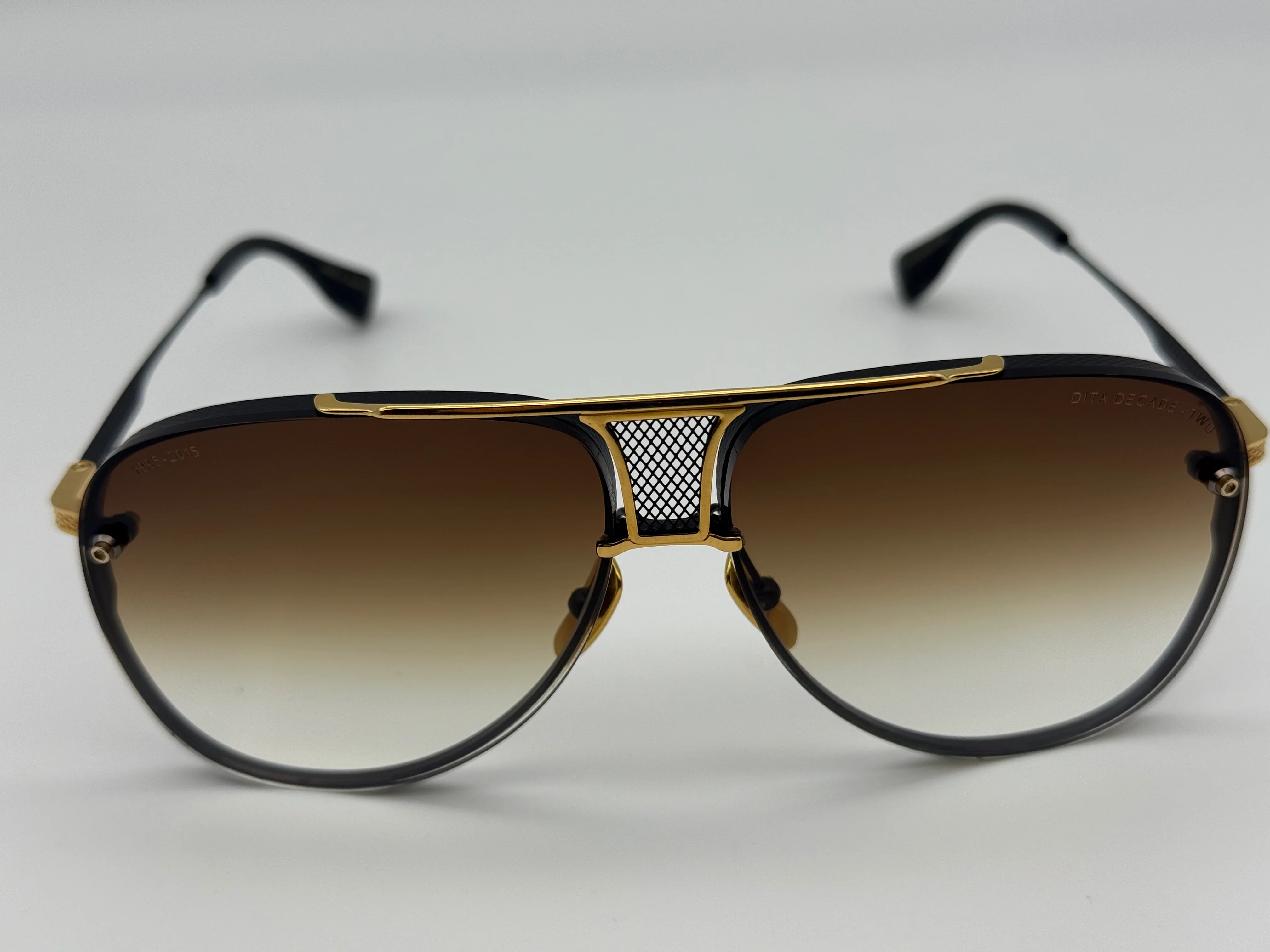 DITA DECADE TWO 62mm Brown Gradient / Black Gold titanium DRX-2082-B-BLK-GLD-62-Z Preowned - Image 2