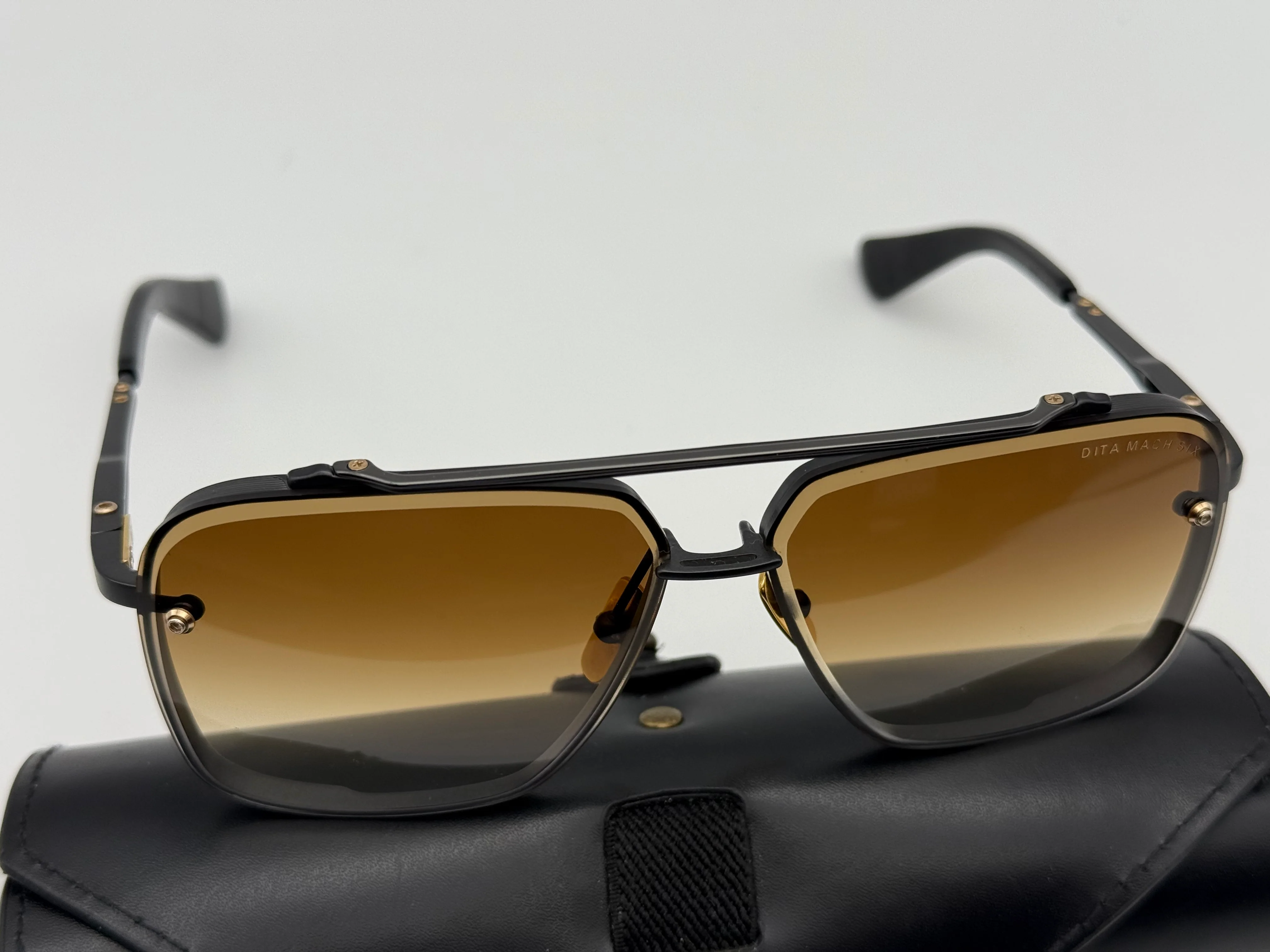 Dita Mach Six 62mm Black Iron / Black Rhodium / Brown to Clear Gradient Titanium Japan Preowned - Image 2
