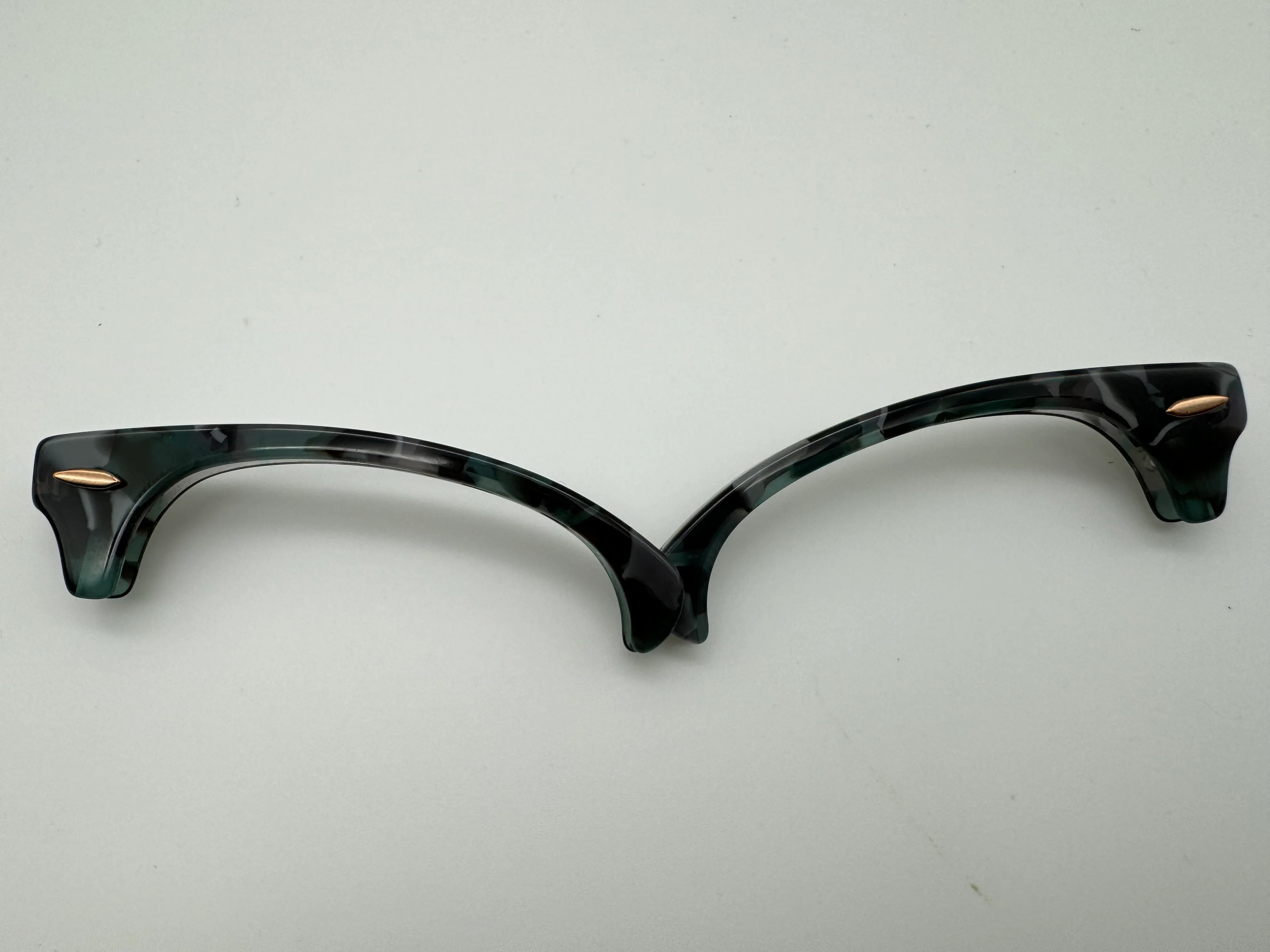 Genuine Ray Ban RB3016 Clubmaster Replacement Gray Green Tortoise Fleck Front Browbars 49mm Authentic NEW - Image 5