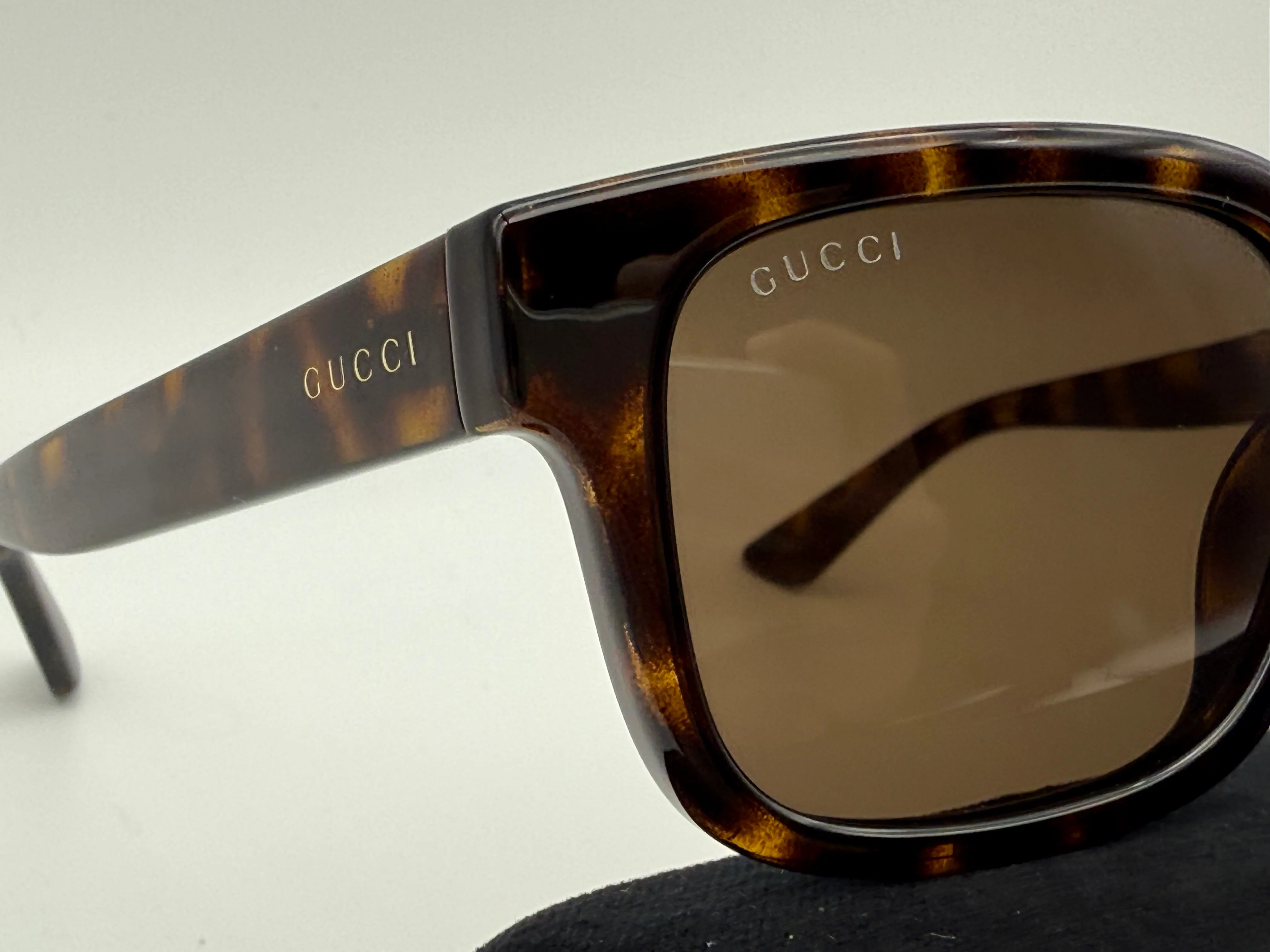 Gucci Wayfarer 56mm GG 1583 002 Tortoise / Brown Italy NEW - Image 2
