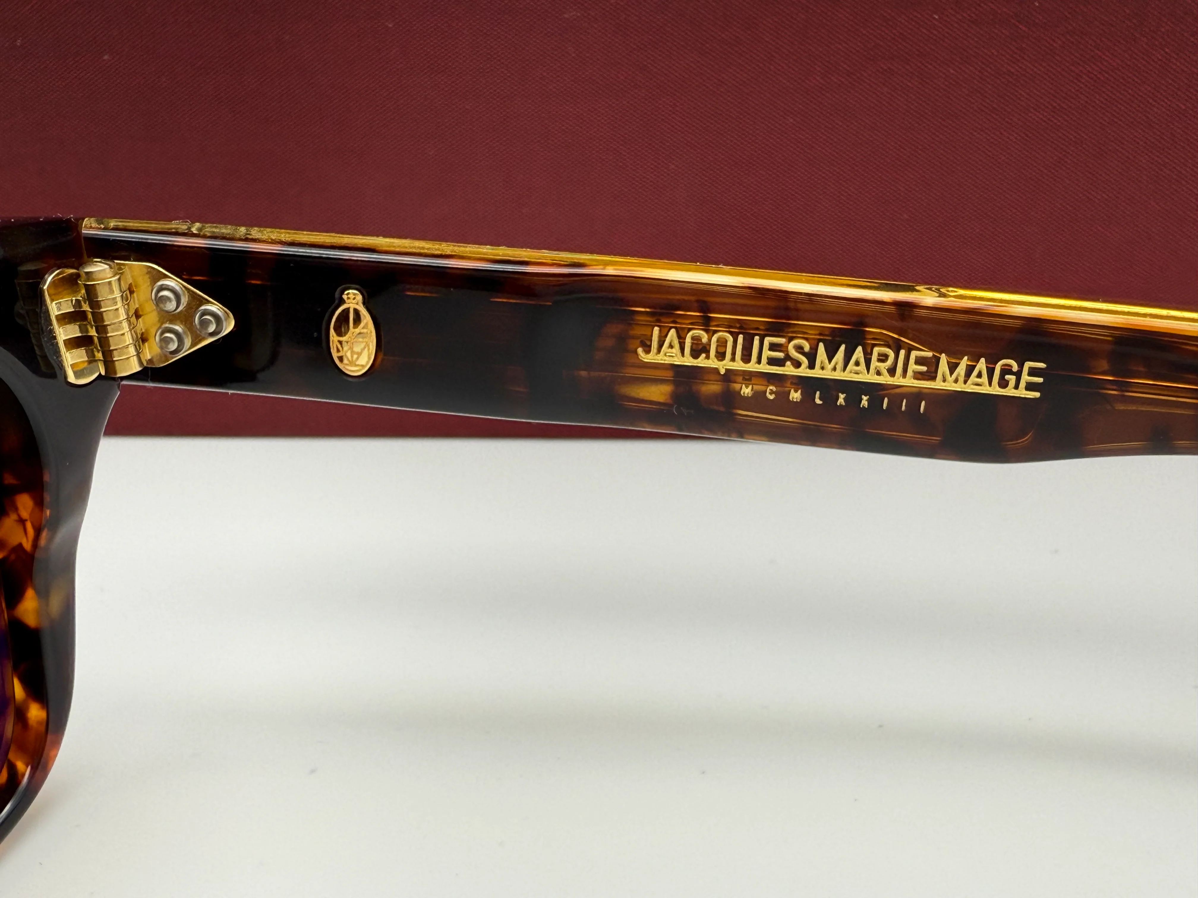 JACQUES MARIE MAGE MOLINO 51mm Agar Tortoise Gold / Brown Sienna Preowned - Image 10