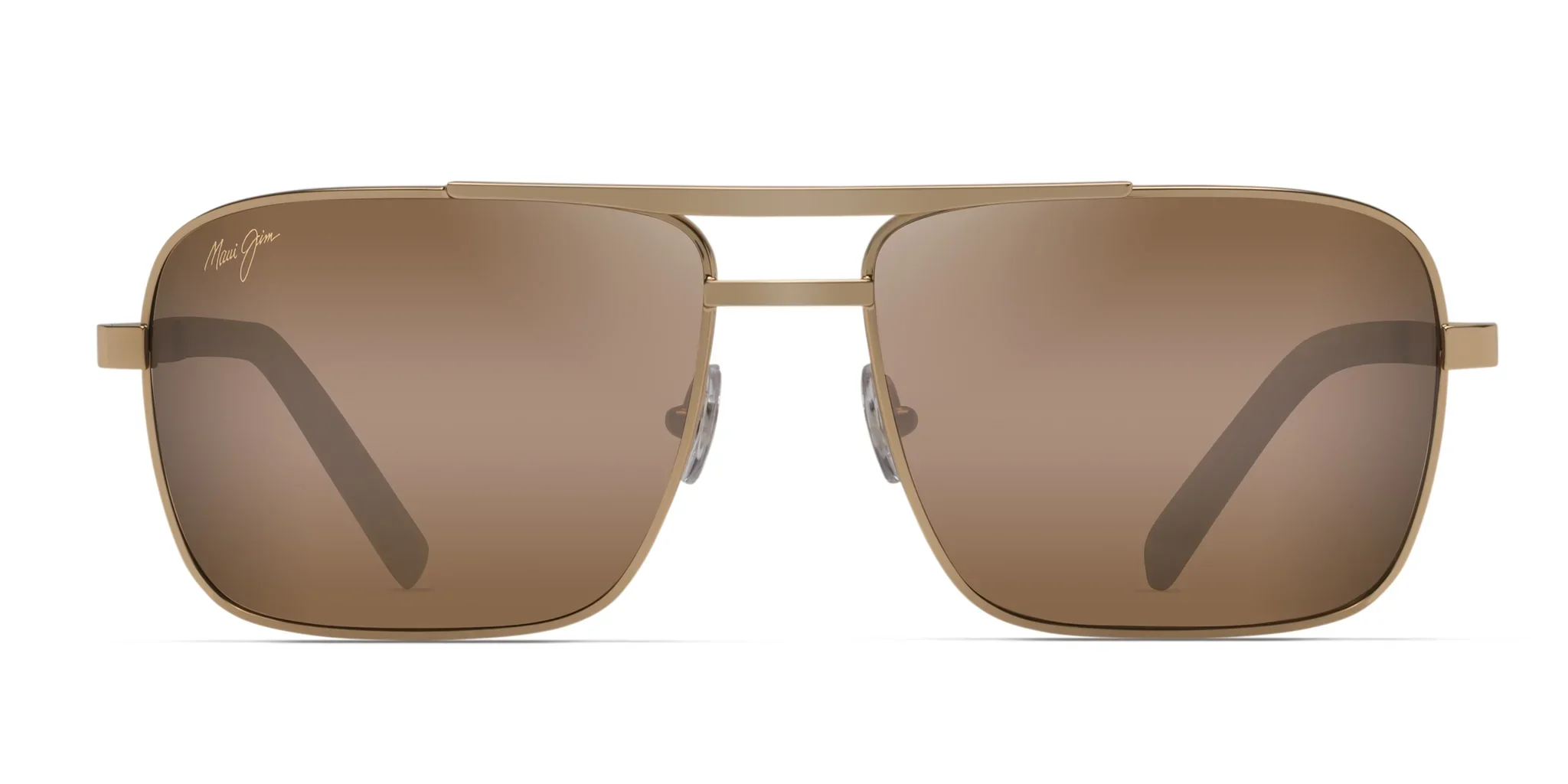 Maui Jim Compass Gold HCL Bronze Sunglasses MJ 714-16 59mm Italy Aviator