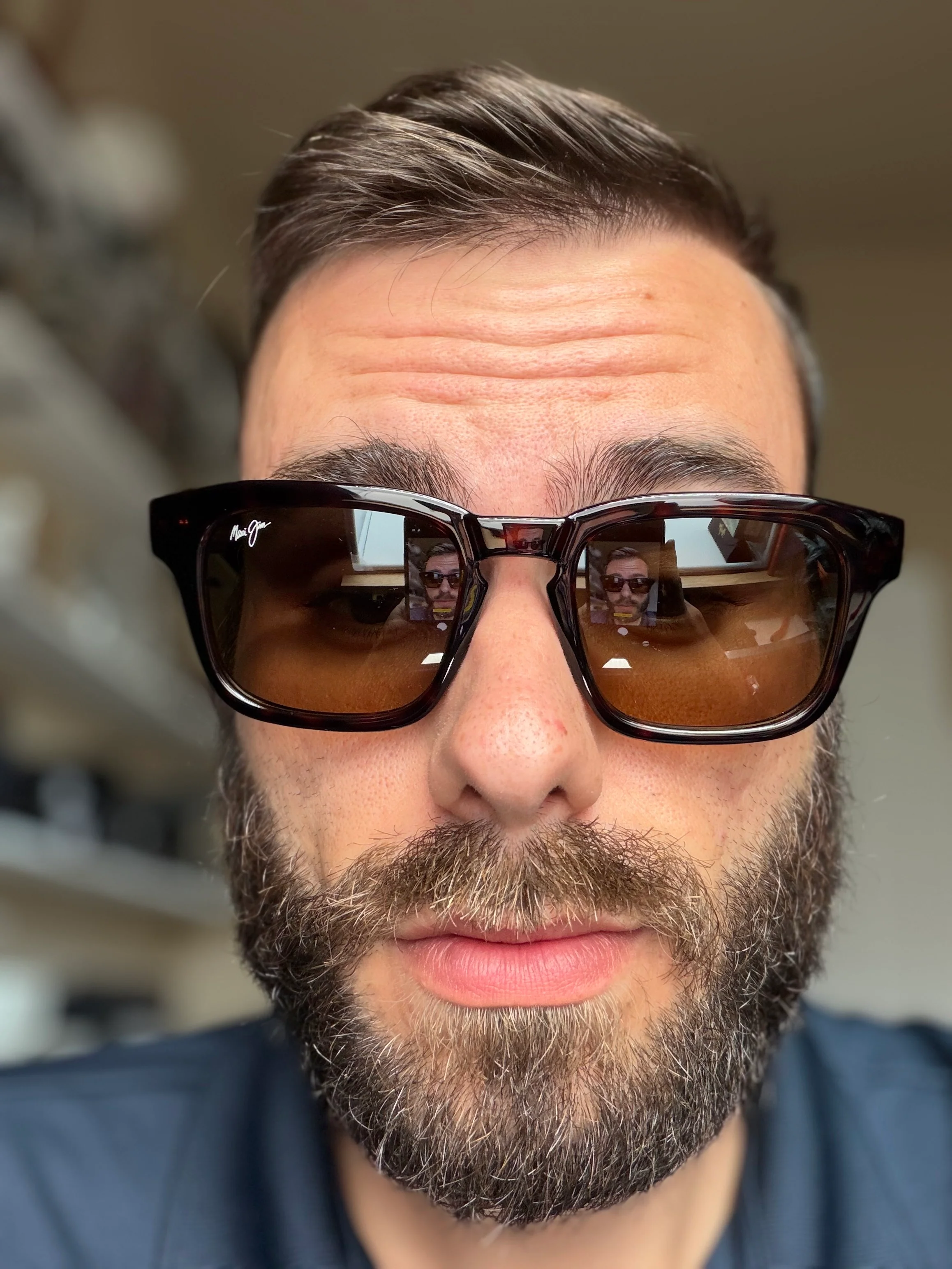 Maui Jim Maluhua 52mm Shiny Dark Havana / Transparent Yellow / HCL Bronze Super Thin Glass Lens Itlay NEW - Image 10