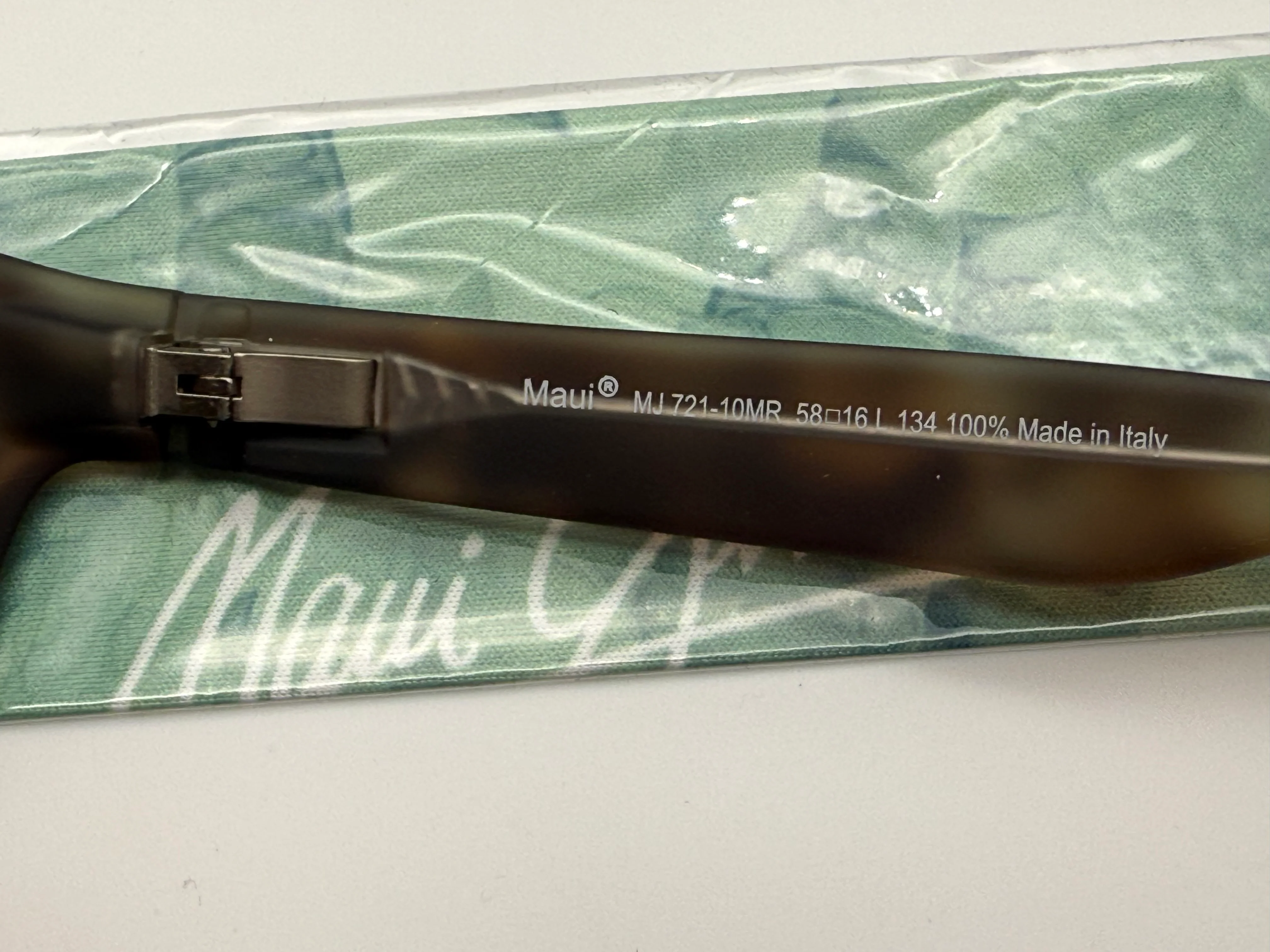 Maui Jim Mixed Plate 58mm H721-10MR Matte Tortoise Rubber / HCL Bronze Polarized Super Thin Glass Italy NEW - Image 4