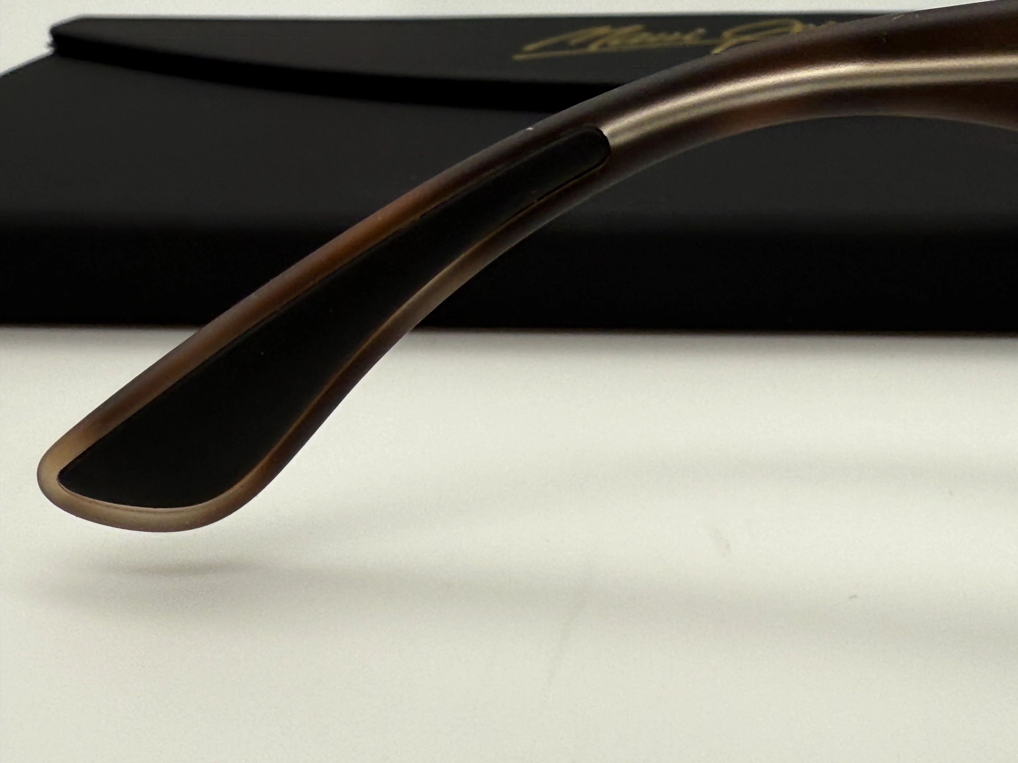 Maui Jim Mixed Plate 58mm H721-10MR Matte Tortoise Rubber / HCL Bronze Polarized Super Thin Glass Italy NEW - Image 7