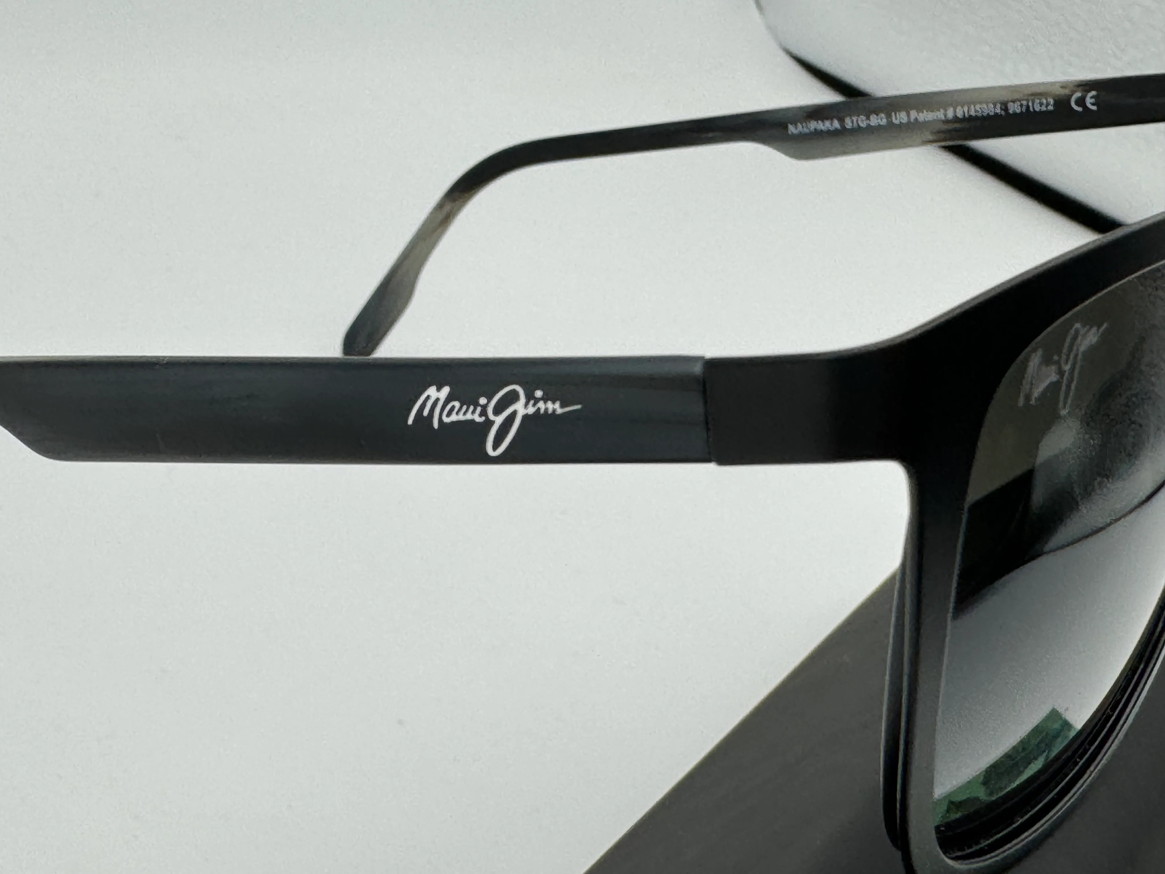 Maui Jim Naupaka 53mm MJ775-2M Satin Black Square Super Thin Glass Neutral Gray Sunglasses Frames Italy NEW missing Box - Image 3