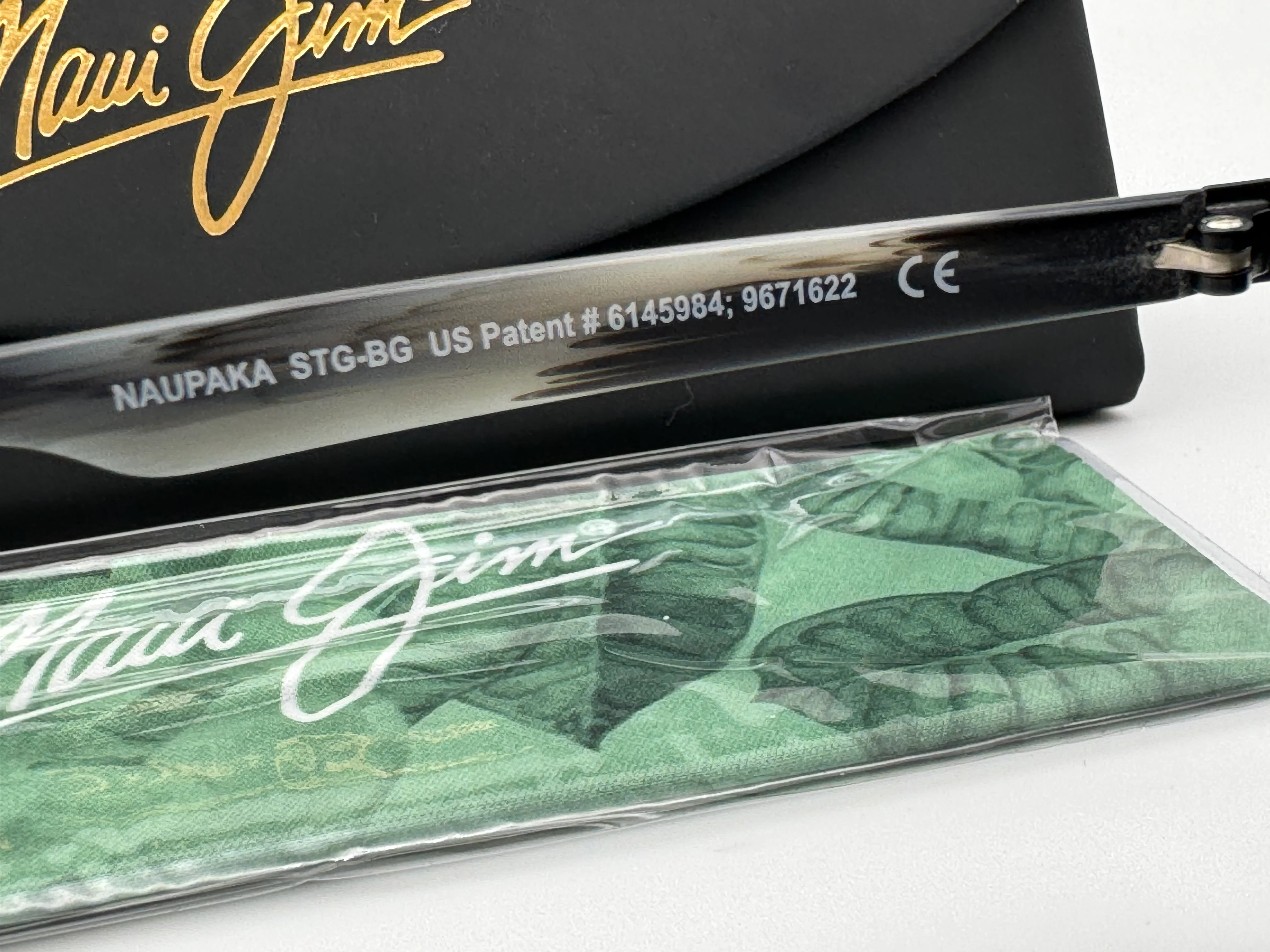 Maui Jim Naupaka 53mm MJ775-2M Satin Black Square Super Thin Glass Neutral Gray Sunglasses Frames Italy NEW missing Box - Image 5