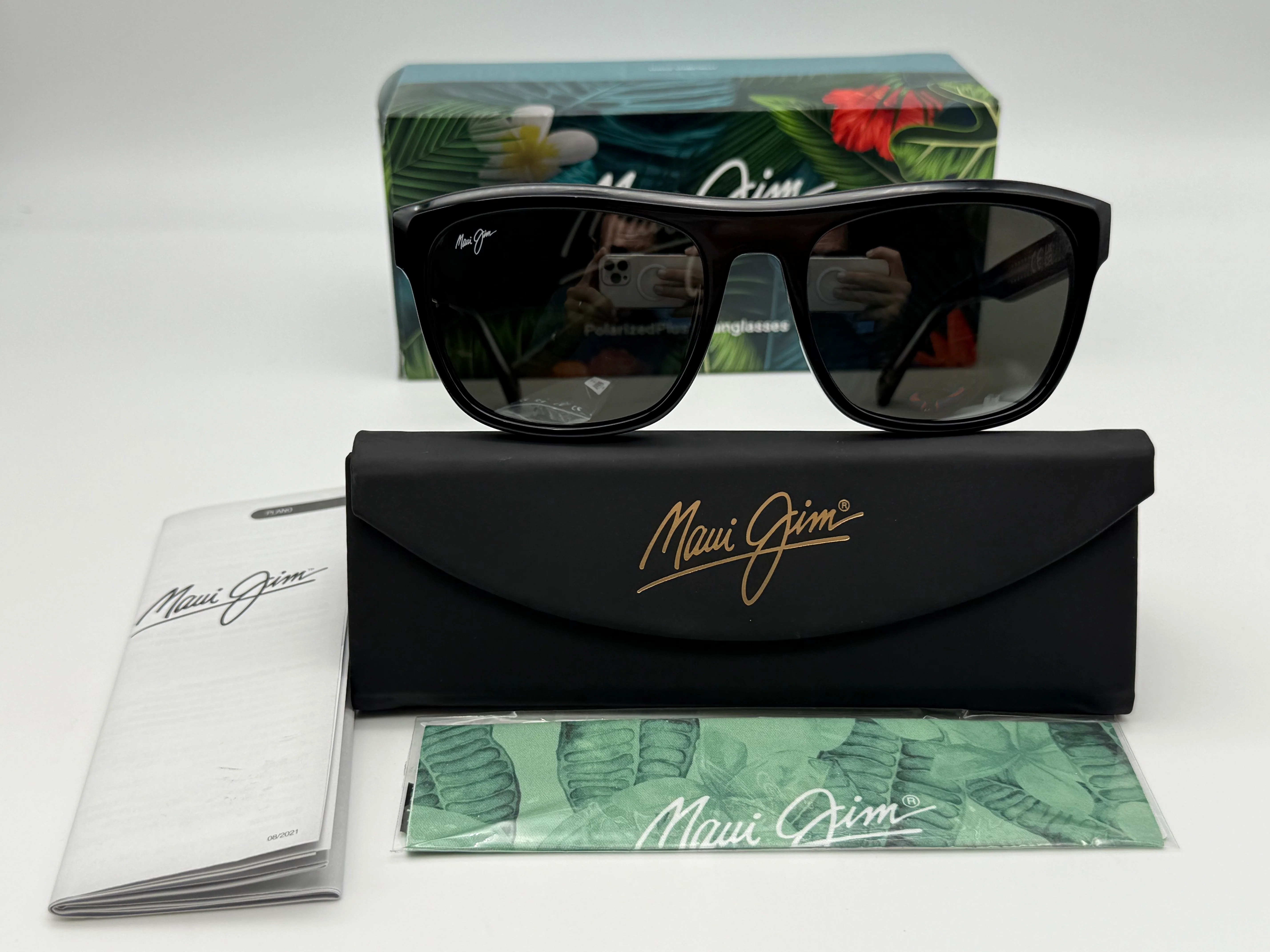 Maui Jim S Turns 56mm Black / Neutral Gray Polarized MJ 872-02 Italy NEW - Image 2