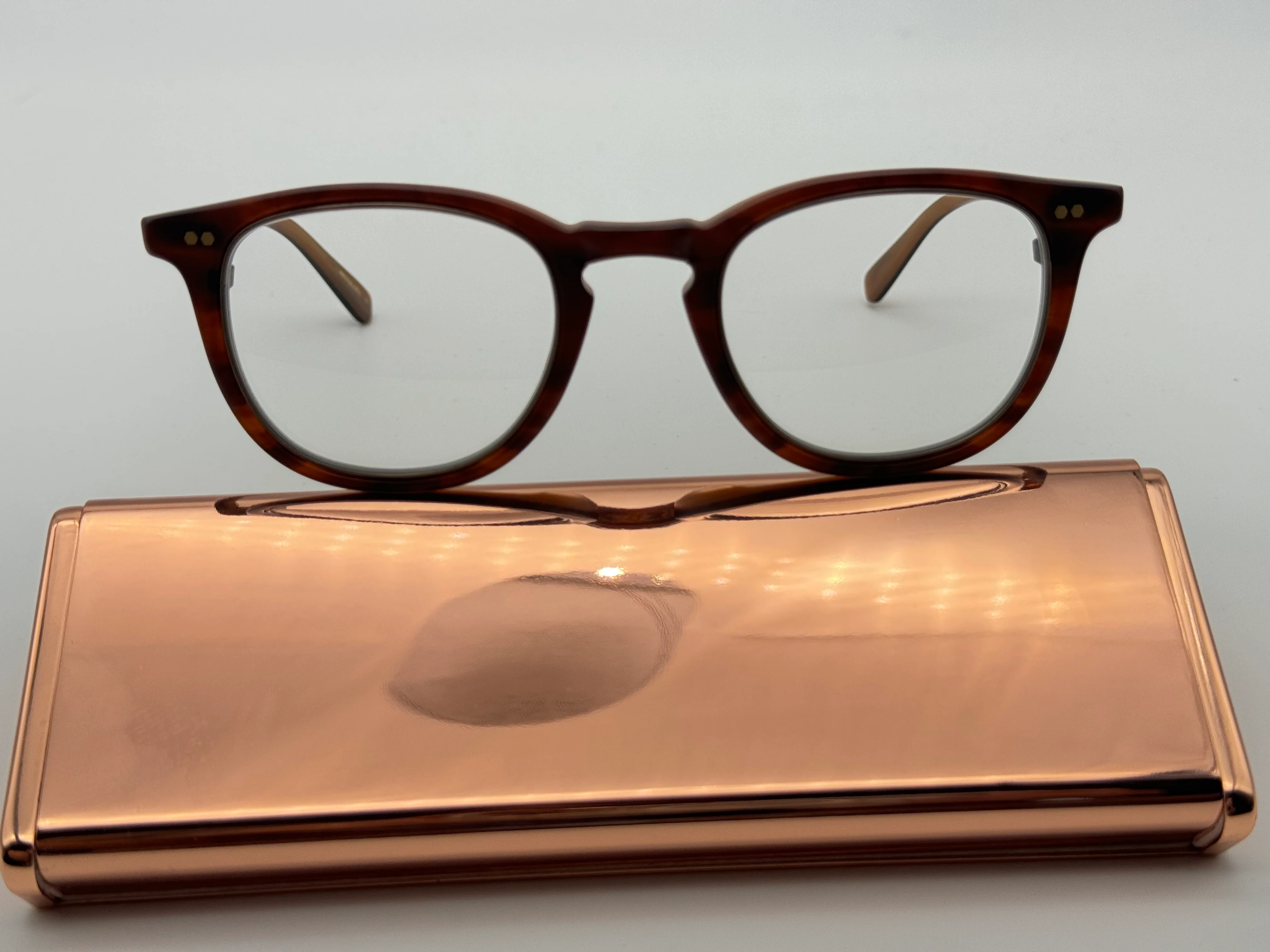MR. Leight Coopers 46mm Matte Honey Laminate Eyeglasses Demo Lens Japan NEW - Image 4
