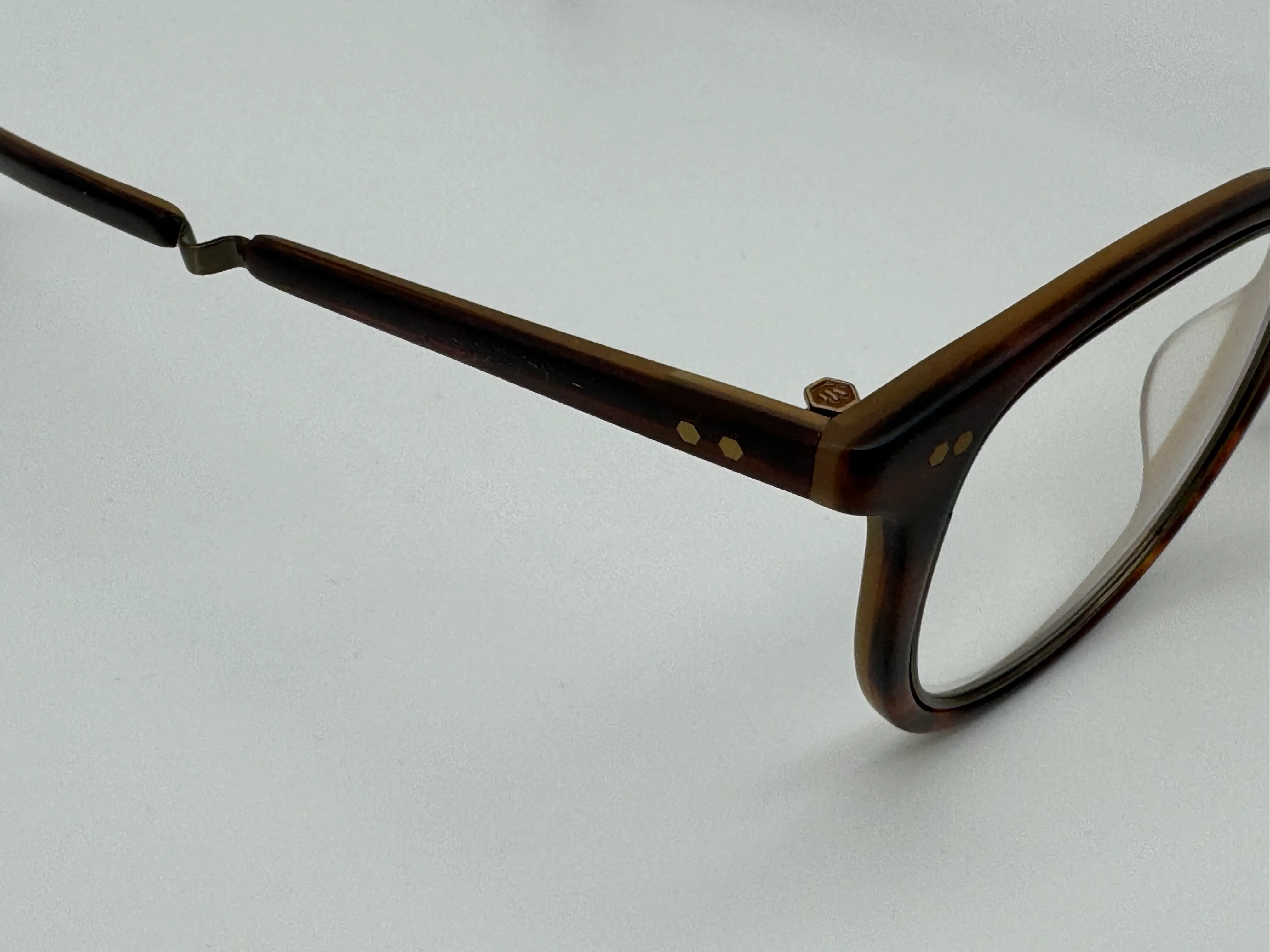 MR. Leight Coopers 46mm Matte Honey Laminate Eyeglasses Demo Lens Japan NEW - Image 5