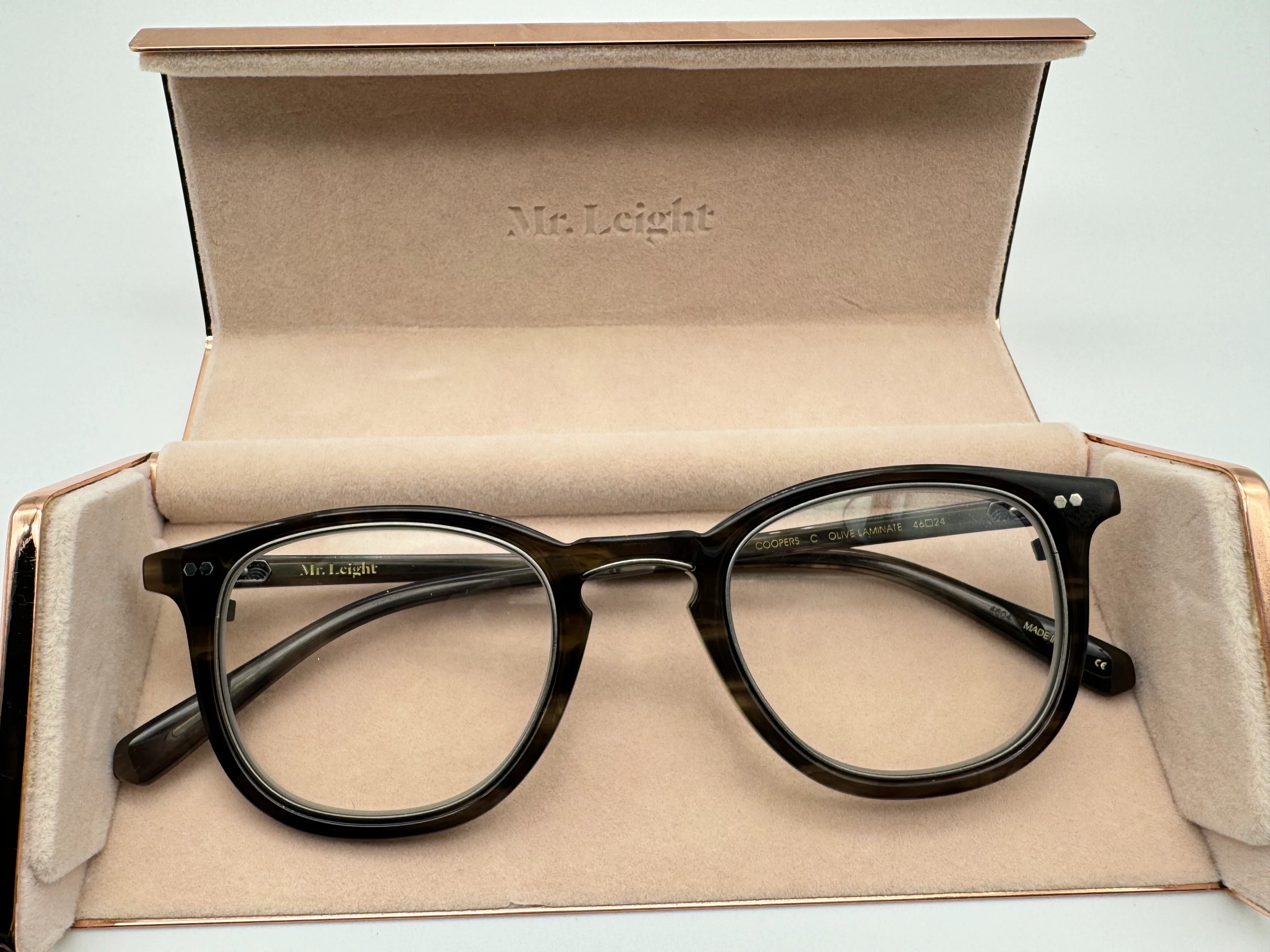 Mr. Leight Coopers C Eyeglasses Olive / Laminate titanium 46mm Japan NEW - Image 3