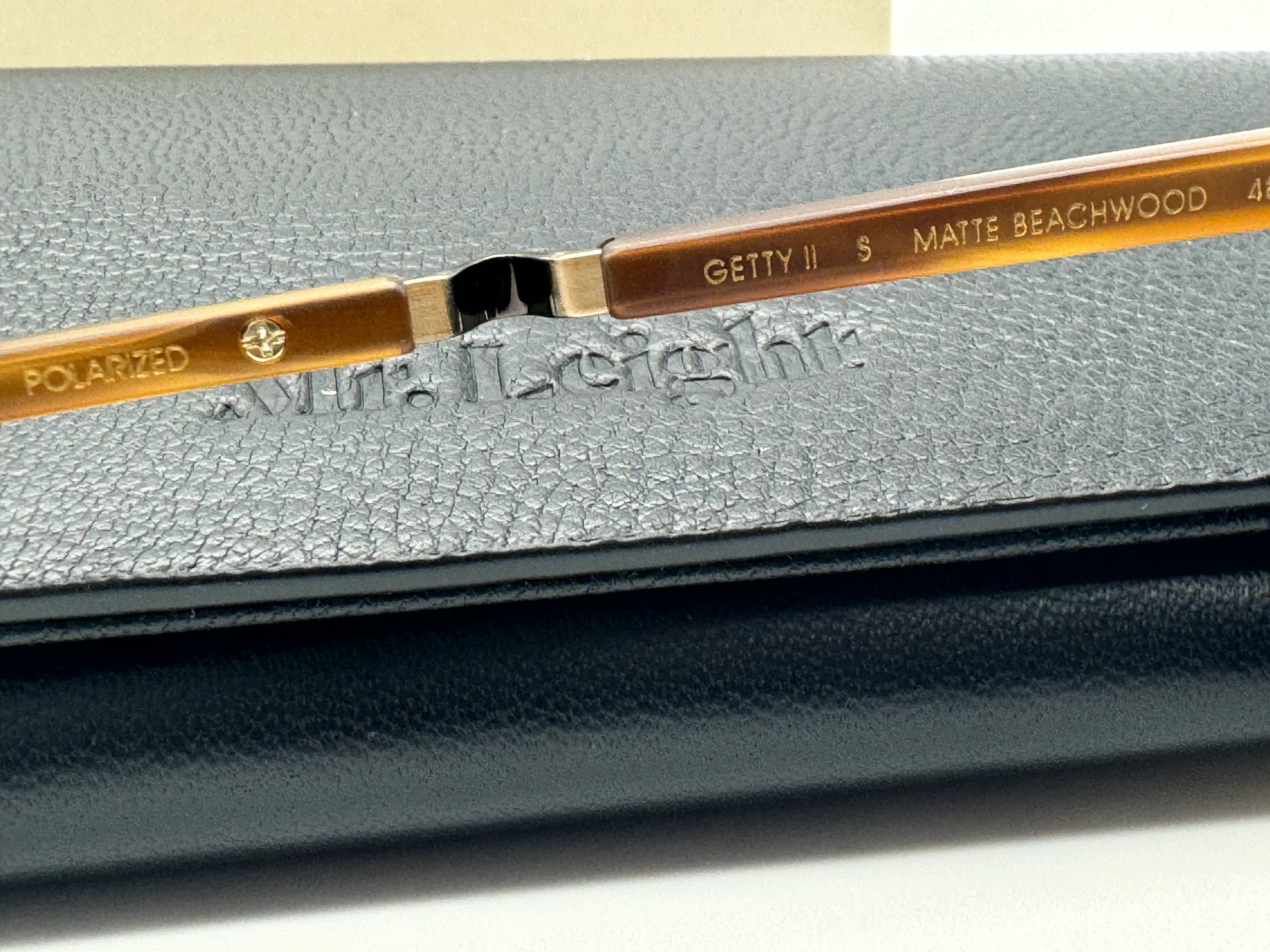 Mr. Leight Getty II S 48mm Beachwood Antique Gold / Blue Opal Japan Limited NEW - Image 10