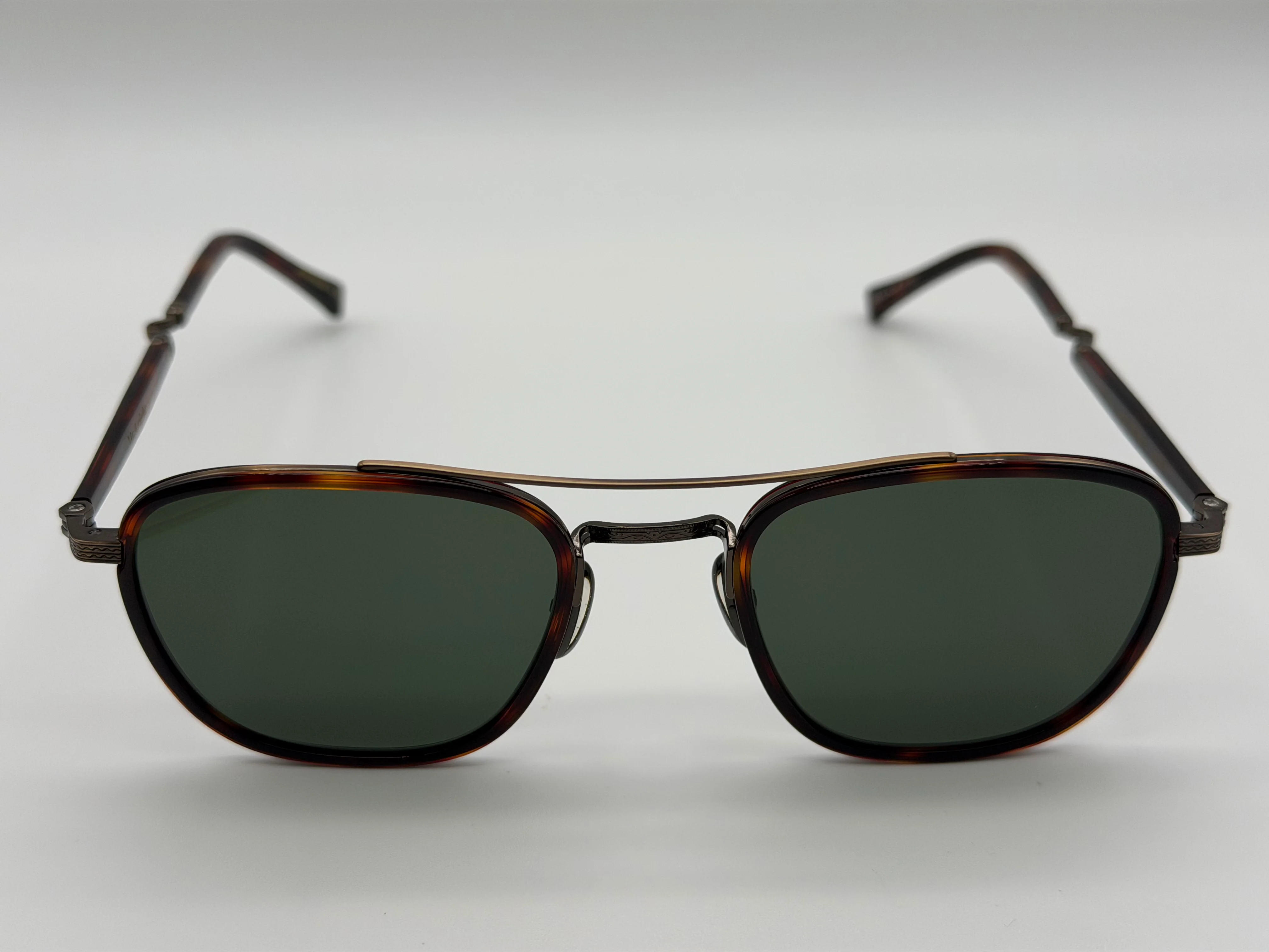 MR. LEIGHT PRICE S 49mm HONU Tortoise Titanium / GREEN Glass Japan NEW - Image 4