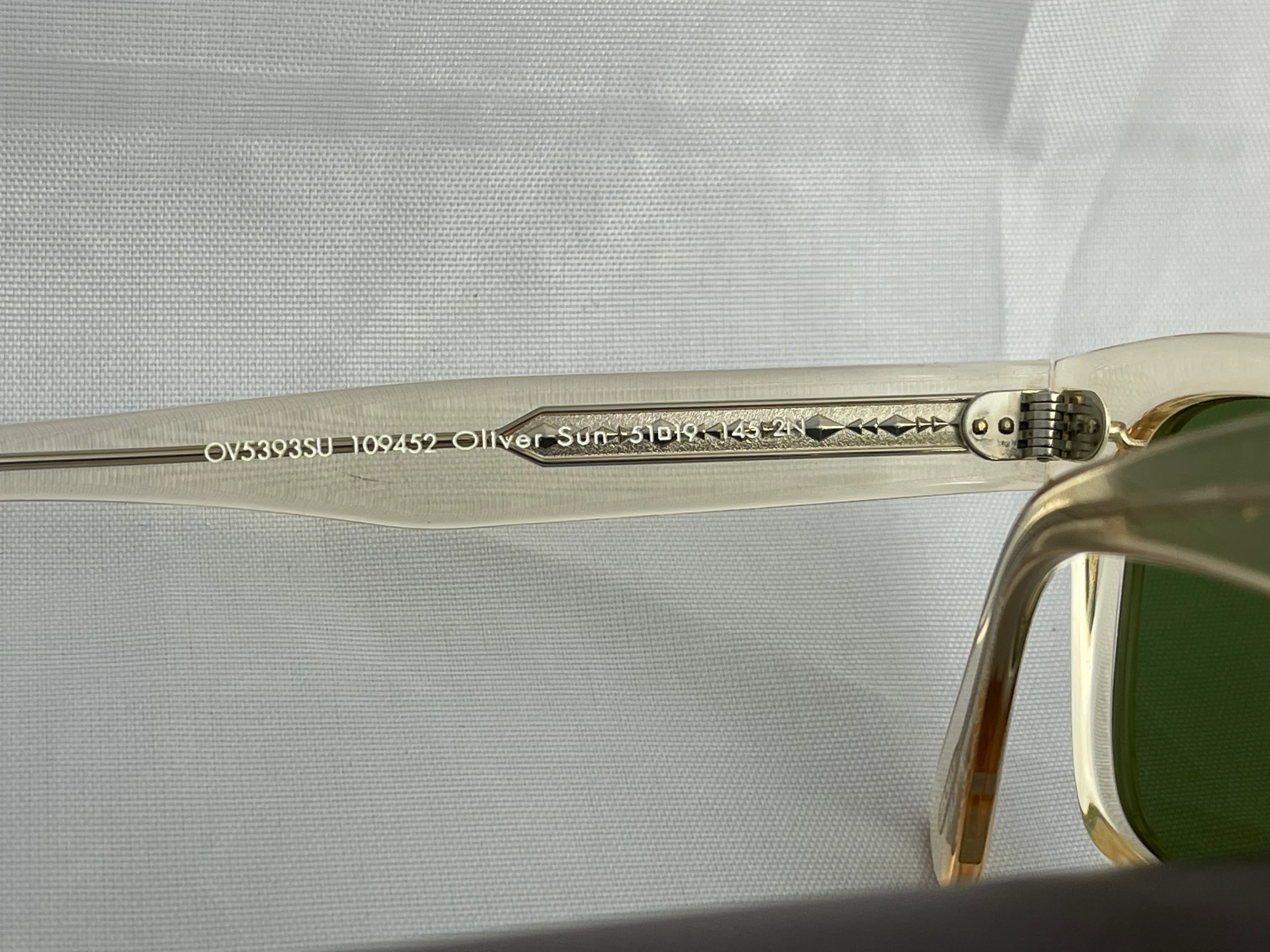 New Oliver Peoples Oliver Sun OV 5393SU 109452 Buff / Green Glass lenses 51mm - Image 9