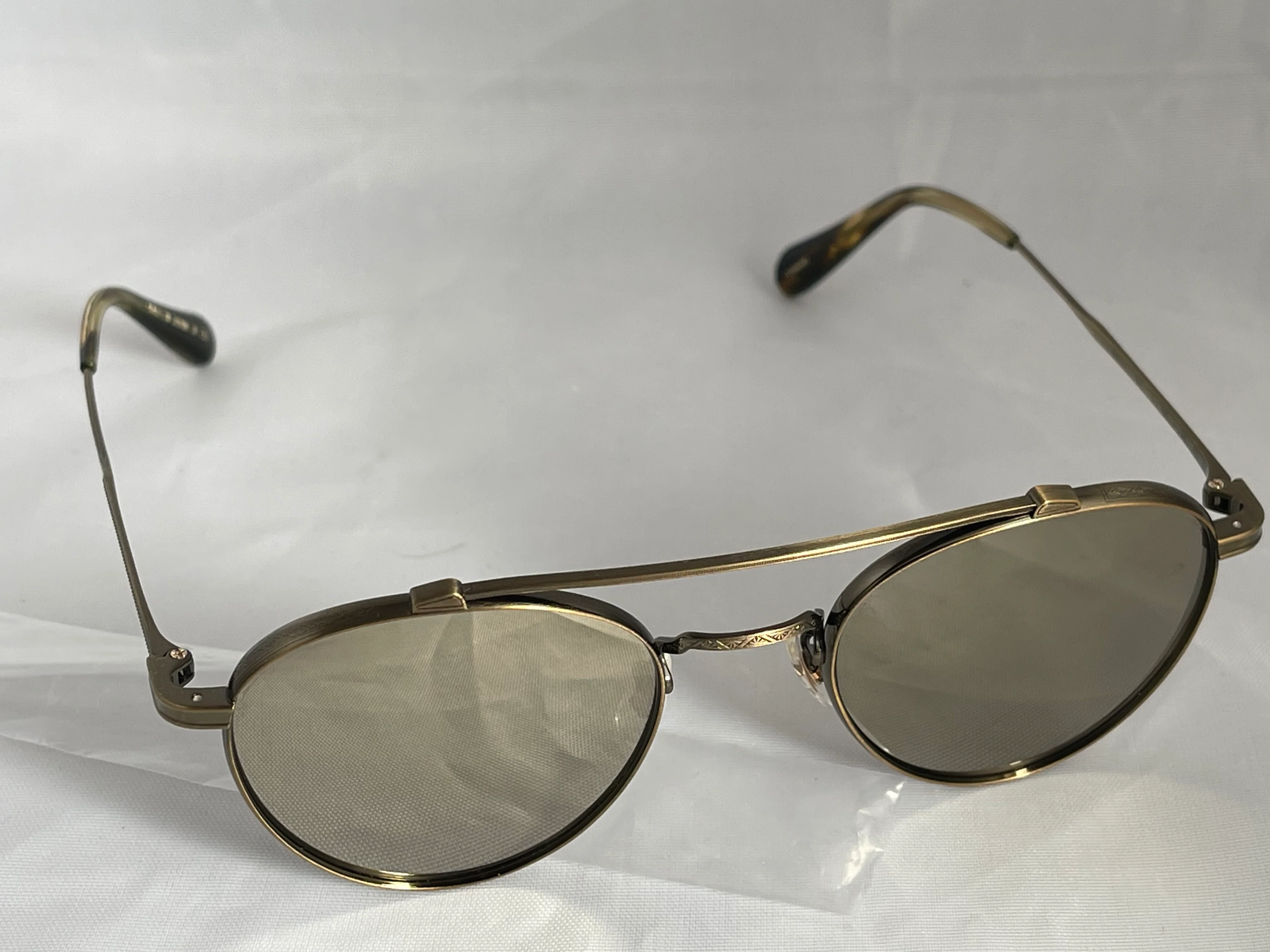 Oliver Peoples Sunglasses Watts Sun 49mm Aviator Gold Titanium OV 1223 ST 51246G NEW - Image 7