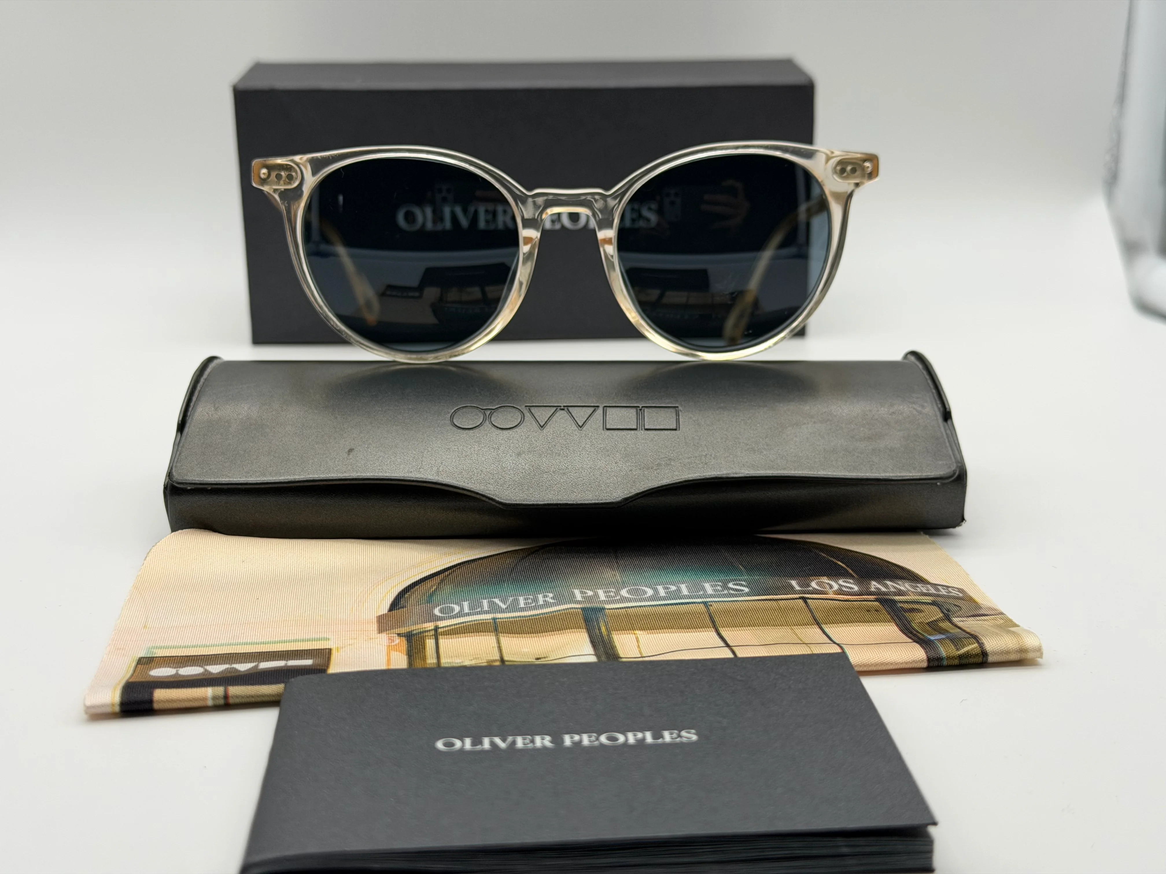 Oliver Peoples 48mm OV 5314SU DELRAY SUN 1094W4 BUFF / Blue Used Read Description - Image 2
