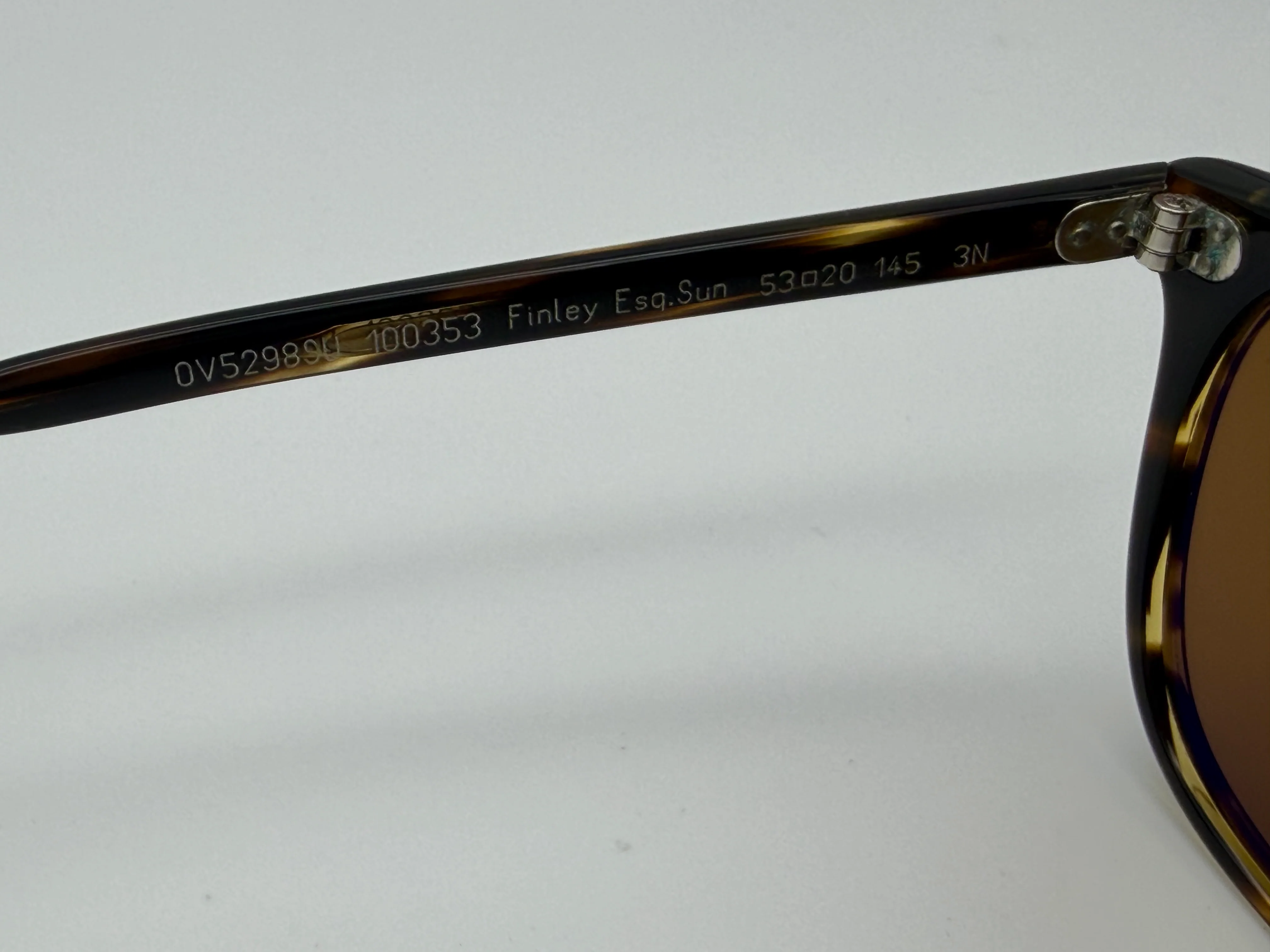 Oliver Peoples 53mm Finley Esq. Sun 100353 Cocobolo / Brown Glass Lens Italy Preowned - Image 5