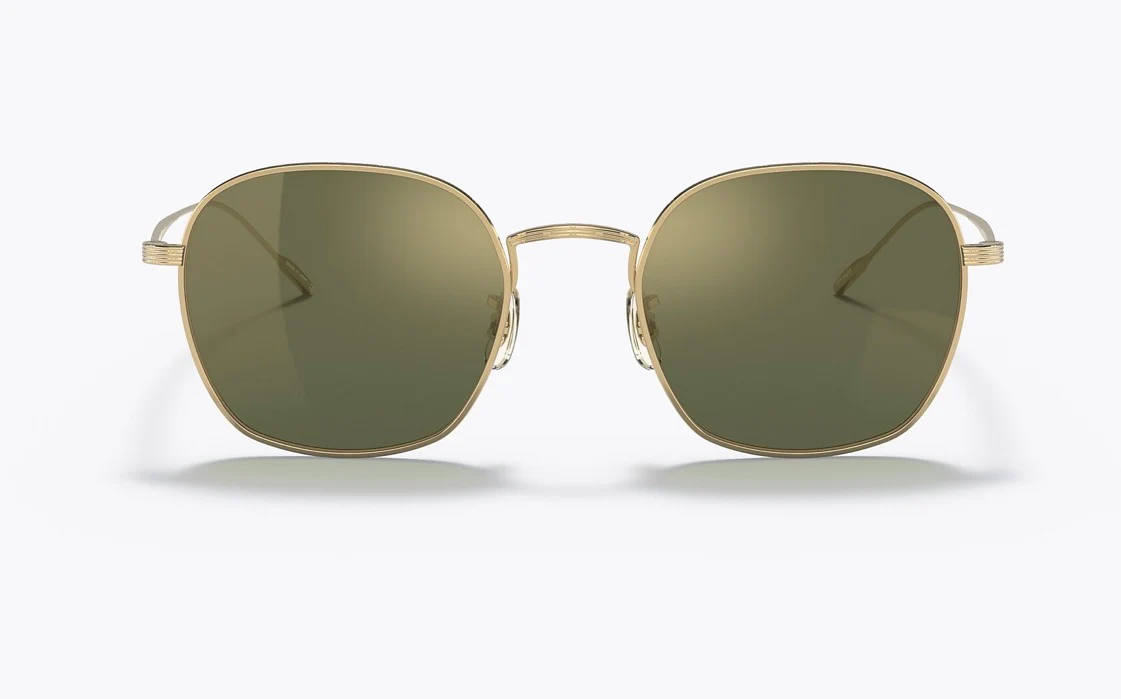Oliver Peoples Ades 50mm Gold / G15 Goldtone OV 1307 529208 Titanium Japan - Image 3