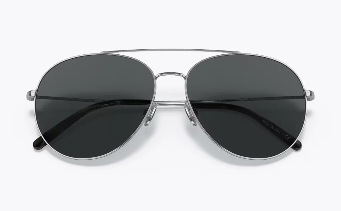 OLIVER PEOPLES Airdale Aviator 58mm in Midnight Express Polarized MSRP $511 - Image 3