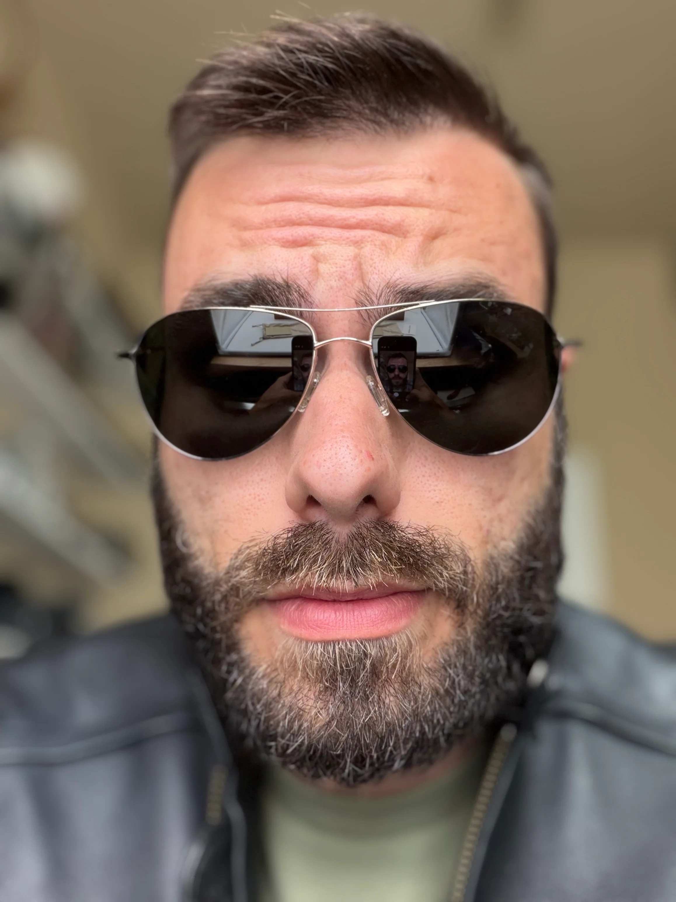 Oliver Peoples Benedict 59mm Silver / VFX Polarized Midnight Express OV1002-S 4132 Japan Preowned - Image 8