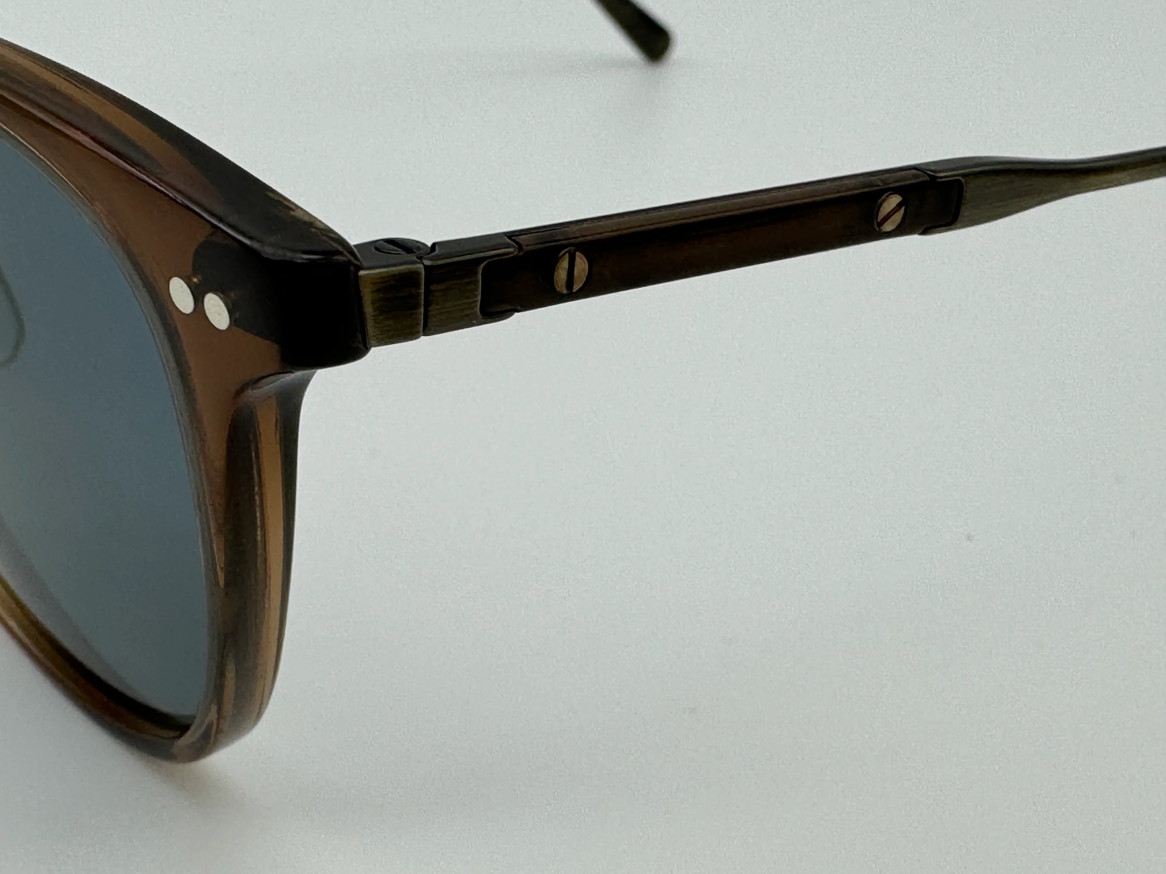 Oliver Peoples Brunello Cucinelli Gerardo 51mm OV 5482S 1738R8 Translucent Brown/Indigo Photochromic Sunglasses Preowned - Image 16