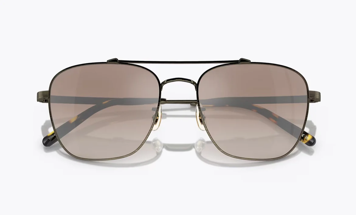 Oliver Peoples Brunello Cucinelli  Marsan 55mm OV 1322 ST 5284Q1 Antique Gold / Tuscan Brown Gradient Mirror Japan NEW - Image 3