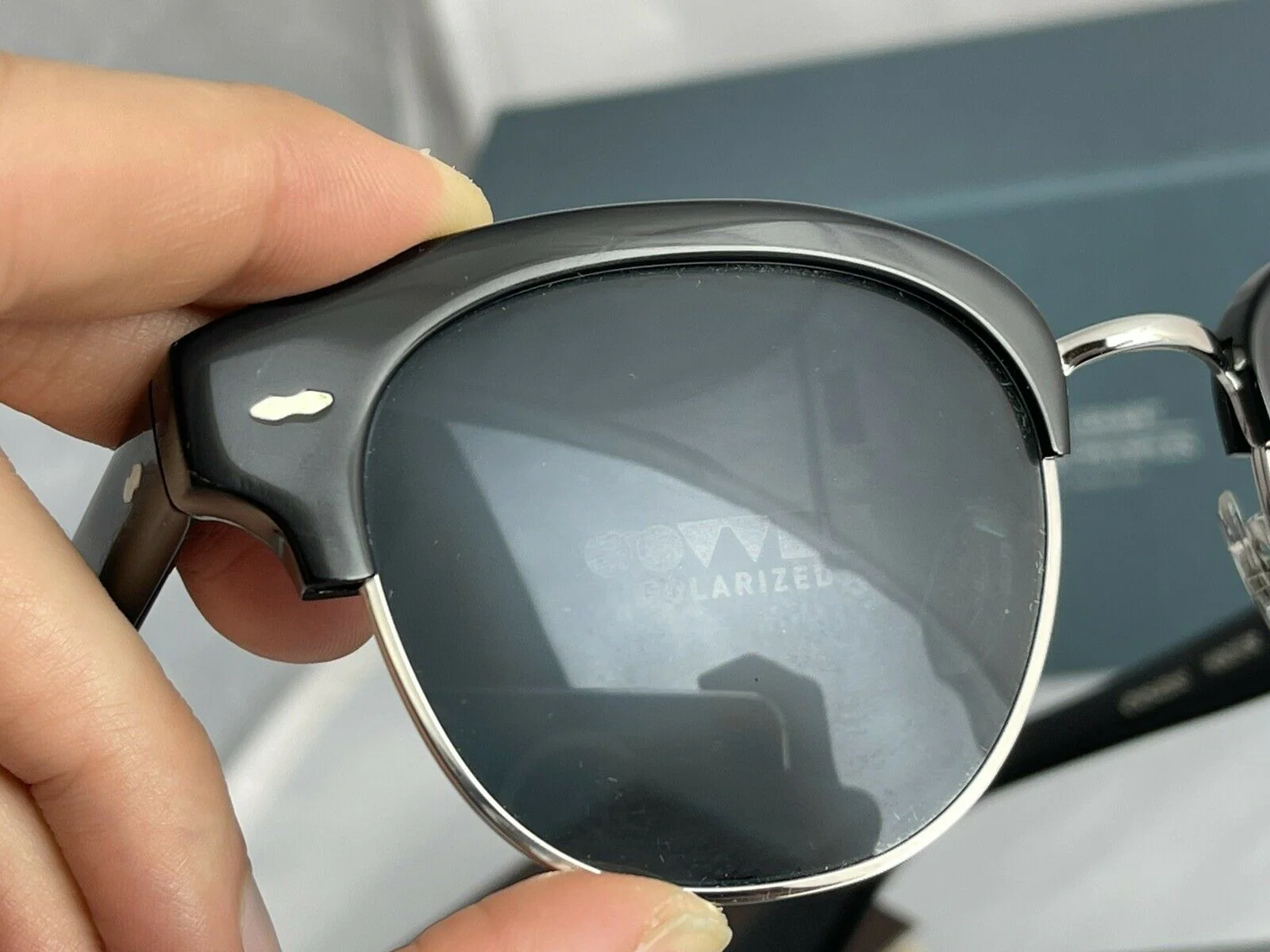 Oliver Peoples Cary Grant 2 50mm OV5436S Sunglasses Black / Blue Polarized Lens - Image 10
