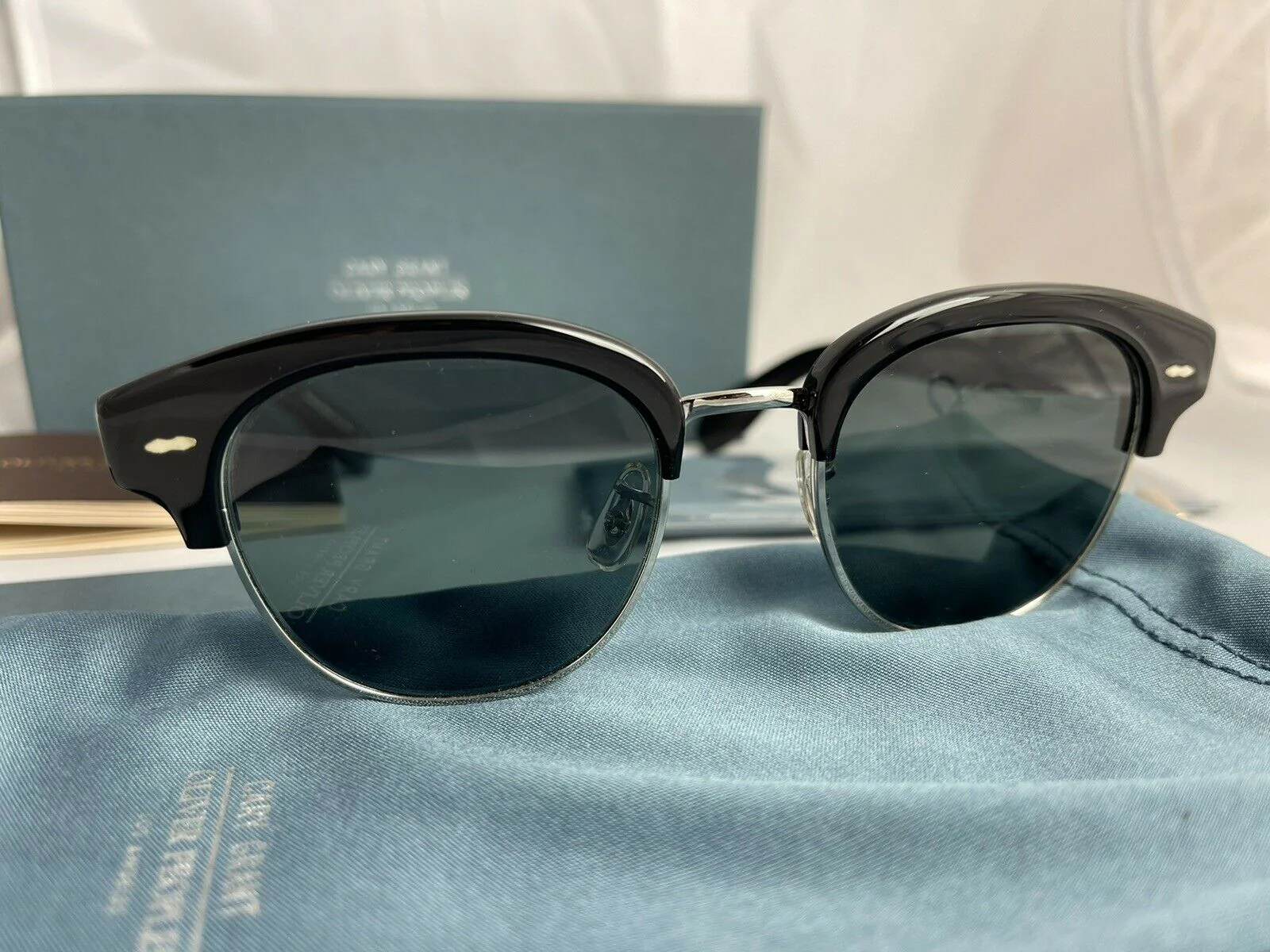 Oliver Peoples Cary Grant 2 50mm OV5436S Sunglasses Black / Blue Polarized Lens - Image 13