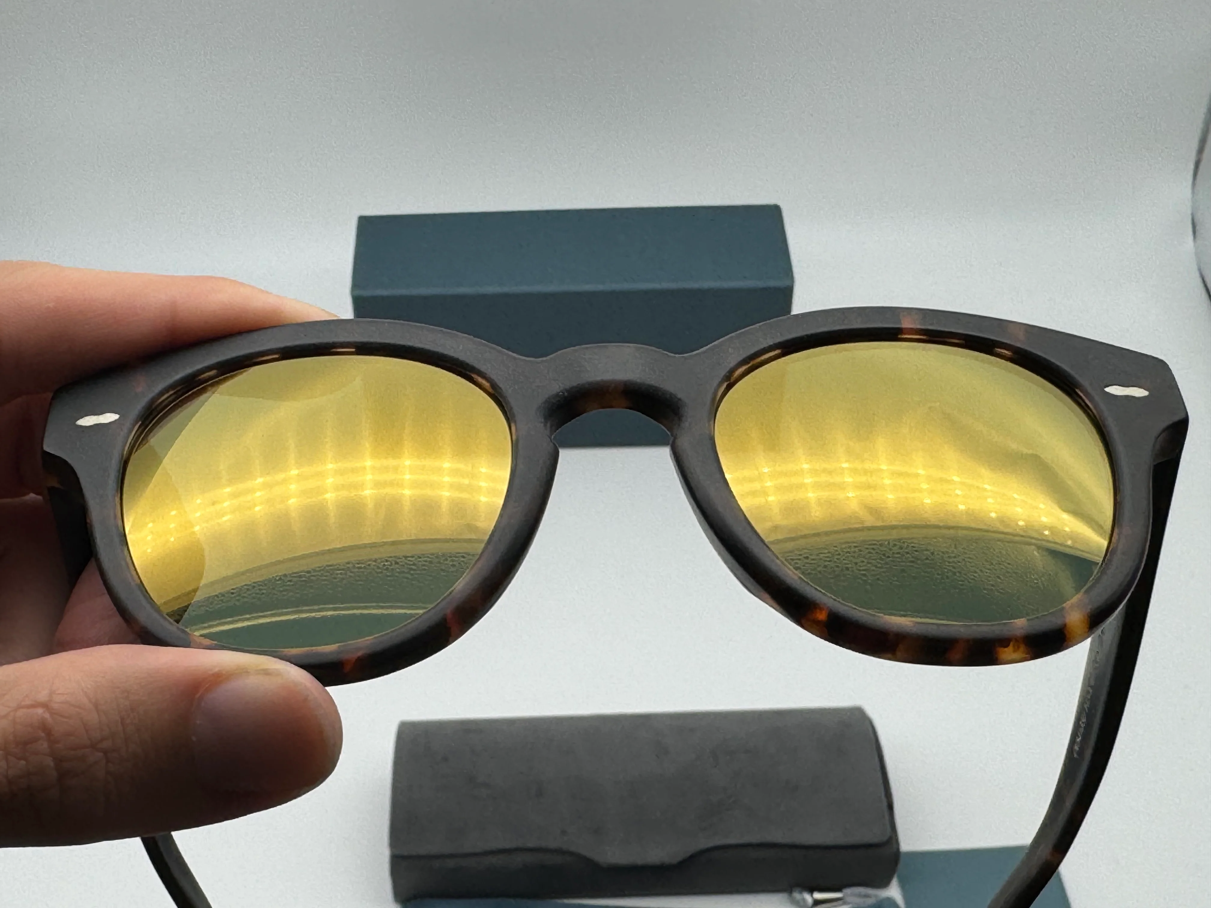 Oliver Peoples Cary Grant Sun 48mm G-15 Goldtone / Semi Matte Sable Tortoise Italy NEW - Image 5