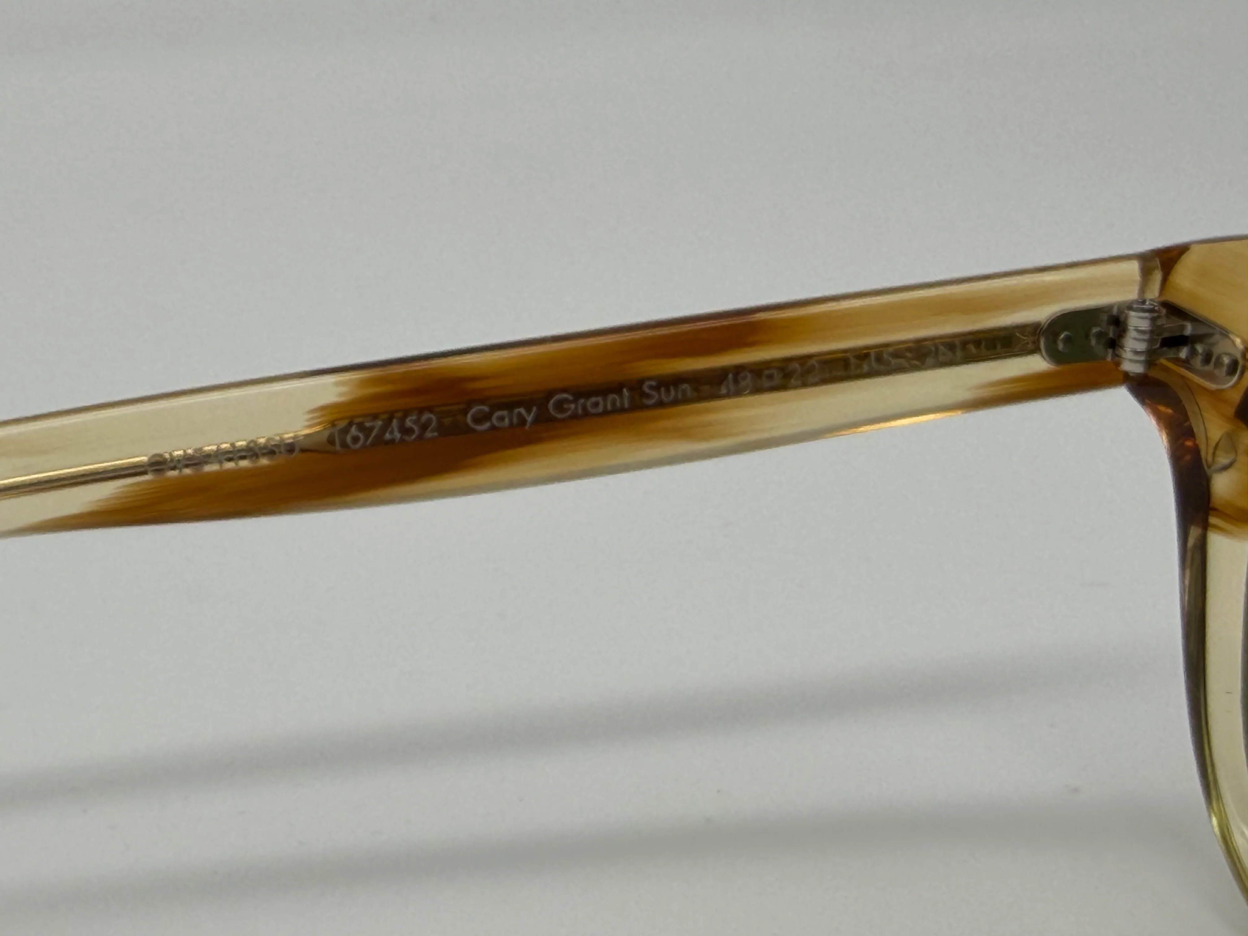 Oliver Peoples Cary Grant Sun 48mm Honey VSB Green Glass Lens OV 5413SU 167452 Italy Preowned - Image 17