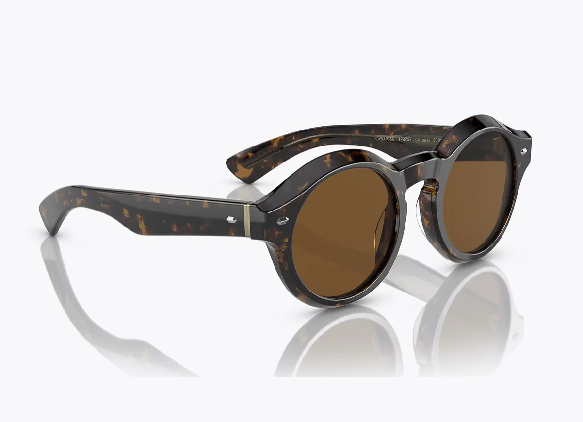 Oliver Peoples Cassavet 50mm OV 5493 Walnut Tortoise/ True Brown Polarized 174757 Preowned - Image 3