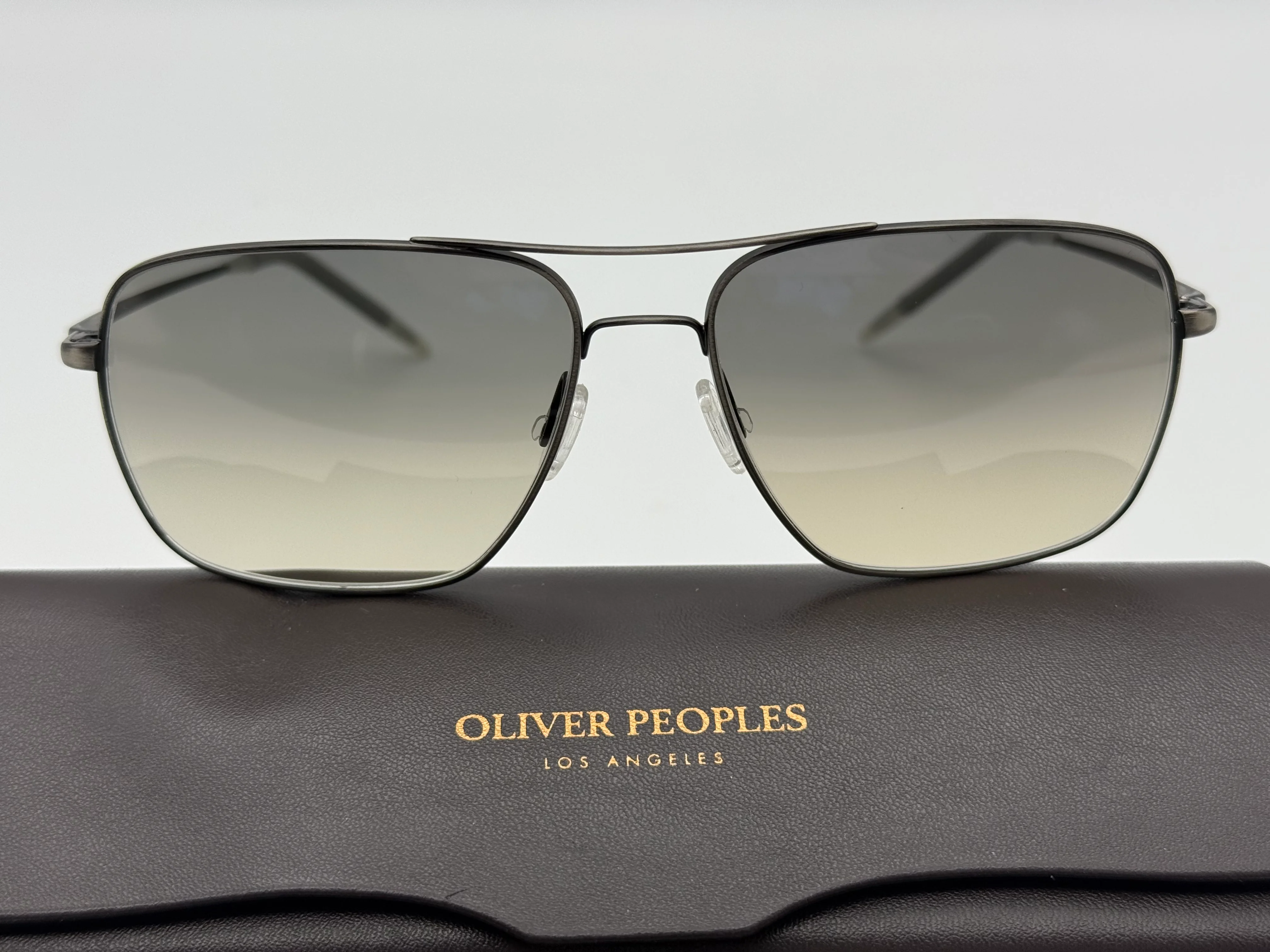 Oliver Peoples Clifton 58mm Antique Pewter Shale Gradient OV1150S 528932 Itlay Preowned - Image 6