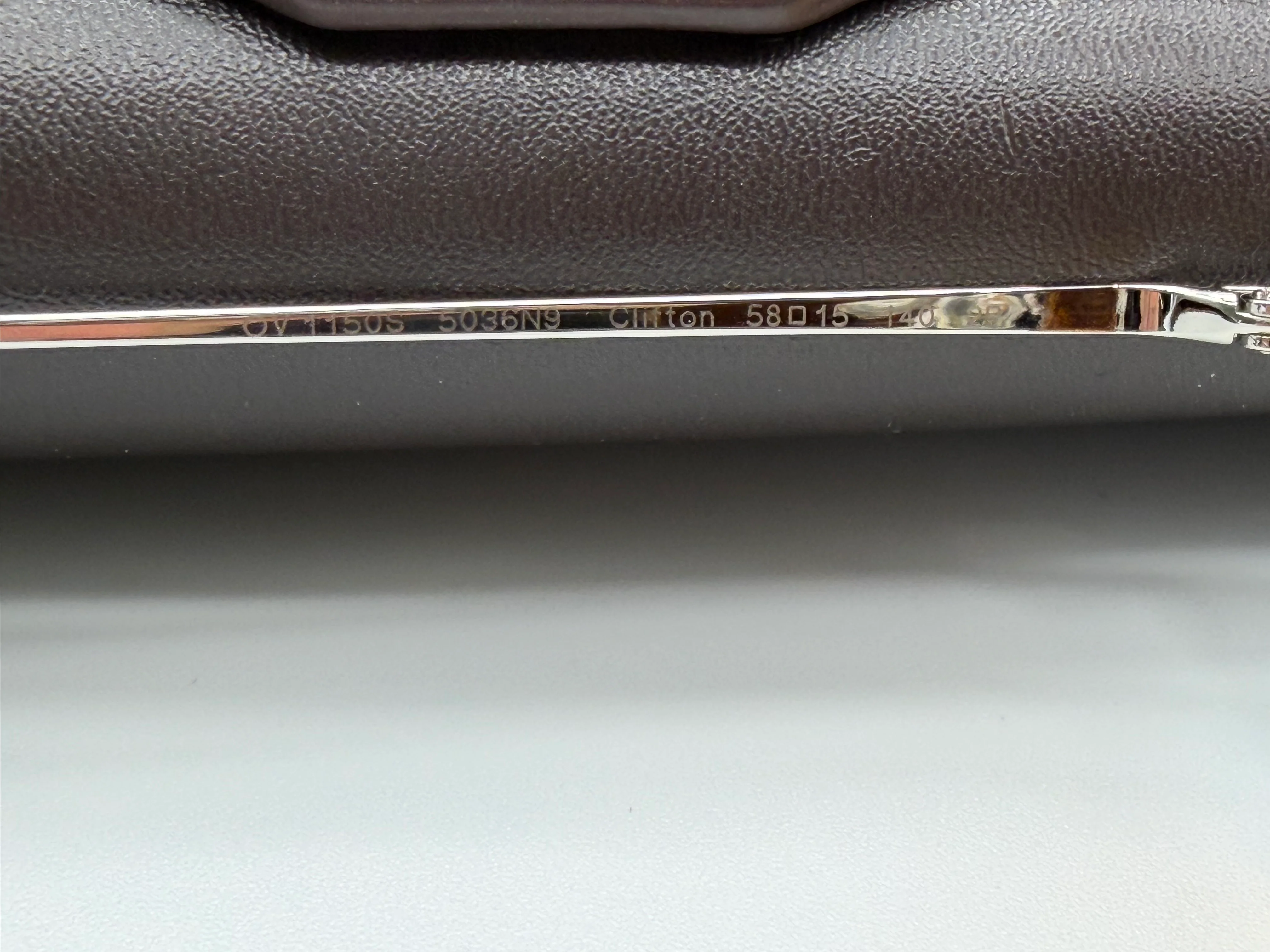 Oliver Peoples Clifton 58mm Silver / Amber Brown Polarized OV 1150 Italy Missing Box - Image 9