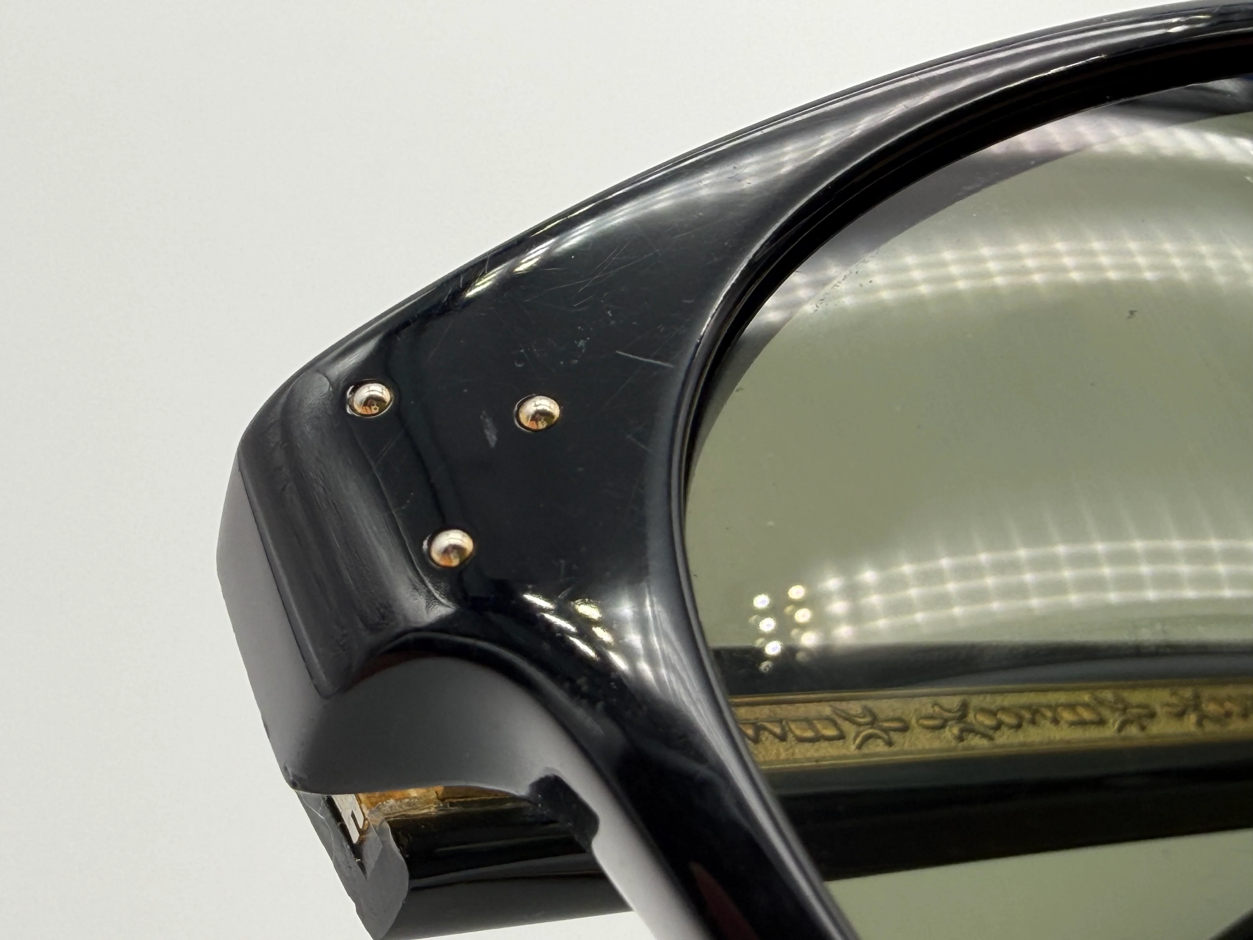 Oliver Peoples Daddy B. 58mm 1st Gen OV 5091S 4590 Black Gold / Green Japan Preowned - Image 10