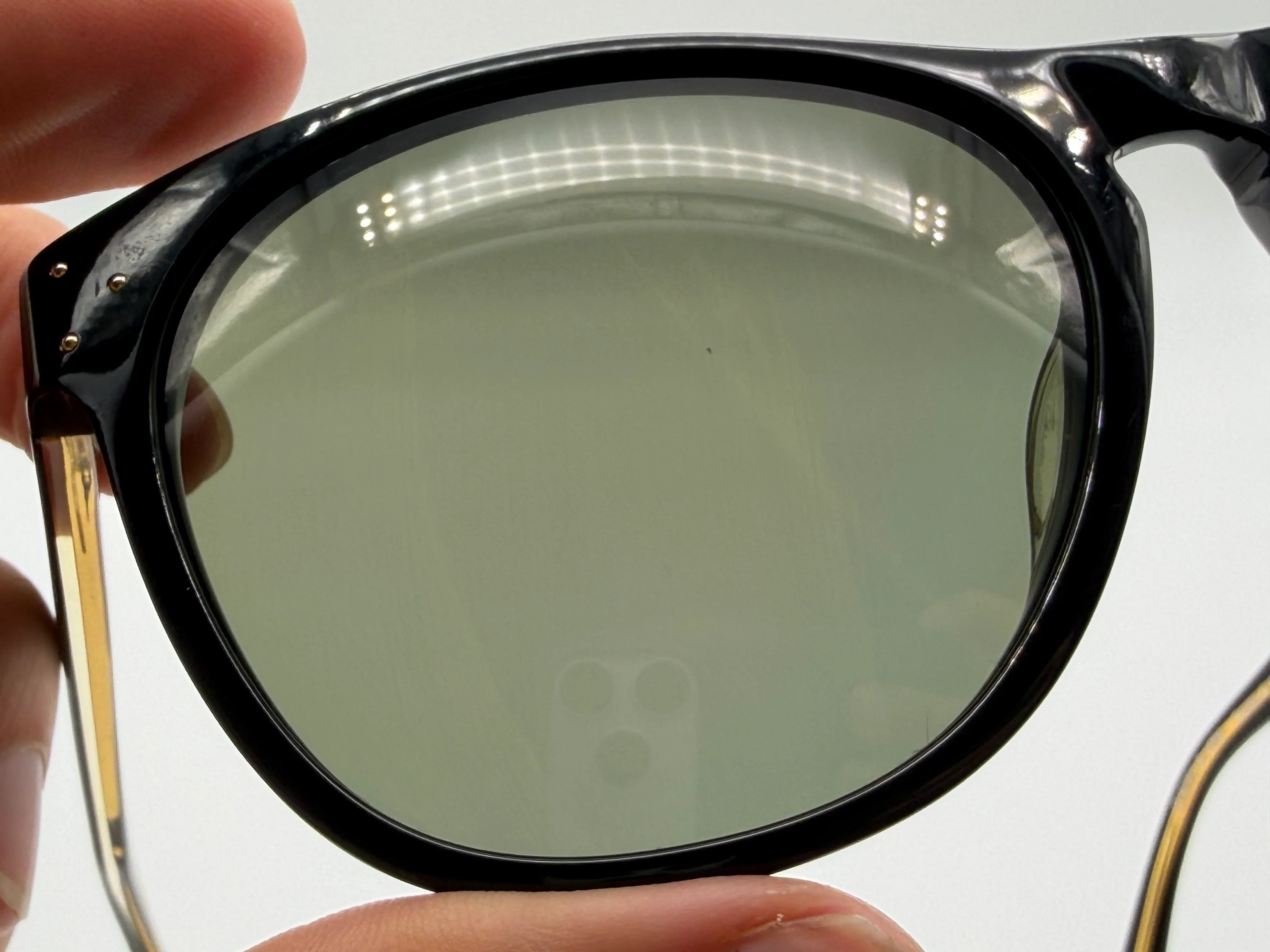 Oliver Peoples Daddy B. 58mm 1st Gen OV 5091S 4590 Black Gold / Green Japan Preowned - Image 5