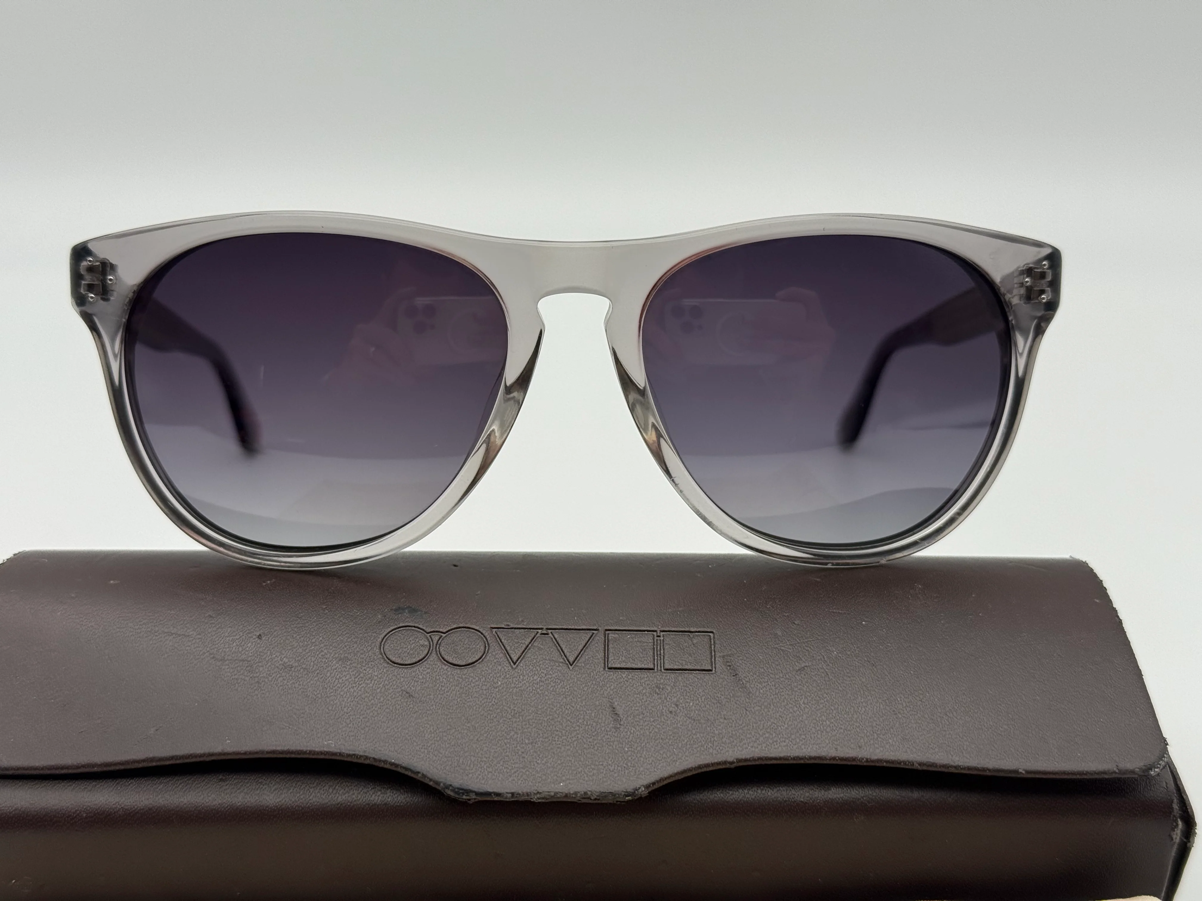Oliver Peoples Daddy B 58mm workman grey / silver flash shaded mirror OV 5091 11326 Prewoned - Image 2
