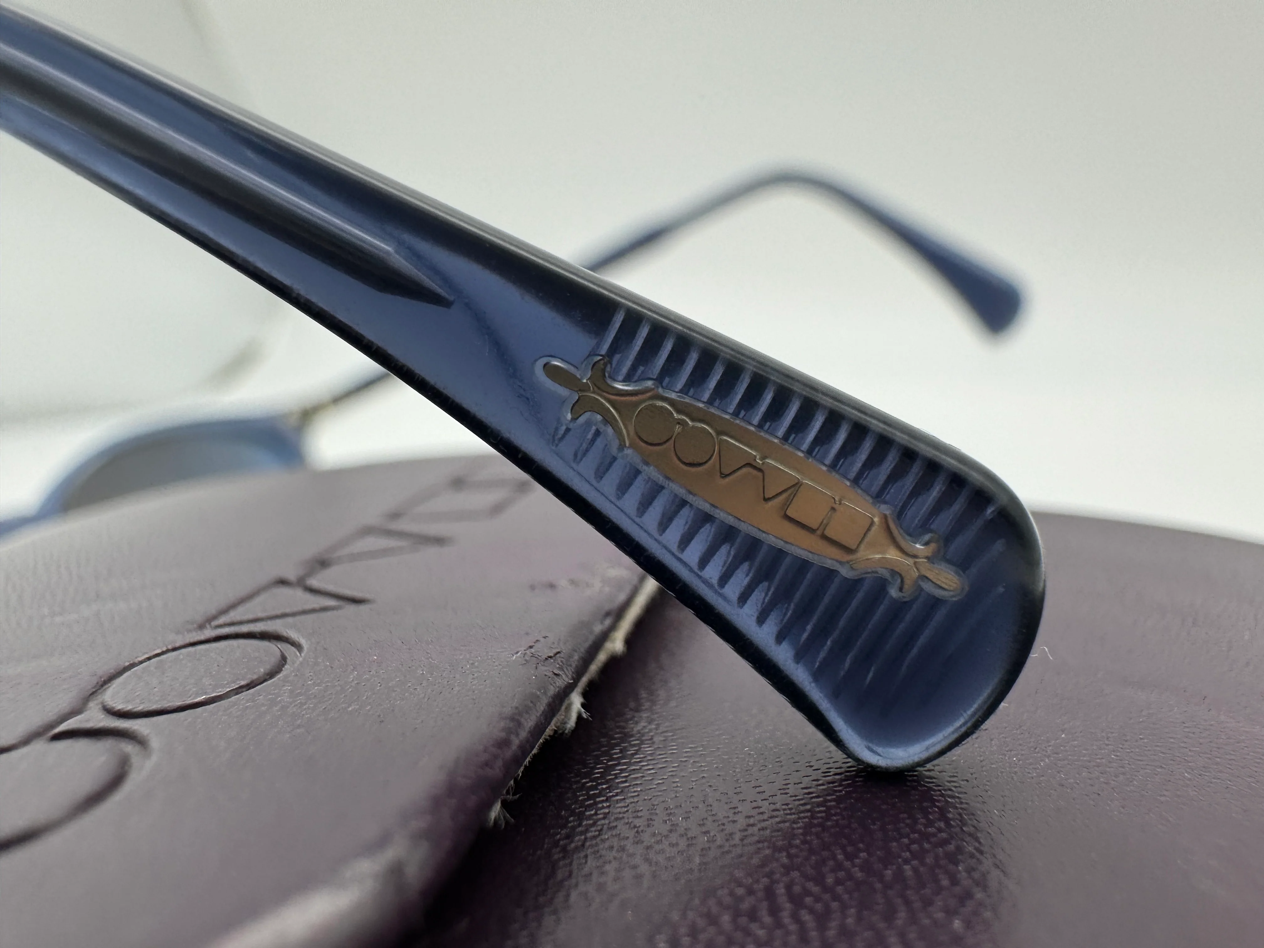 Oliver Peoples Delray 48mm OV 5314 1564R5 Semi Matte Blue Denim / Carbon Gray Preowned - Image 8