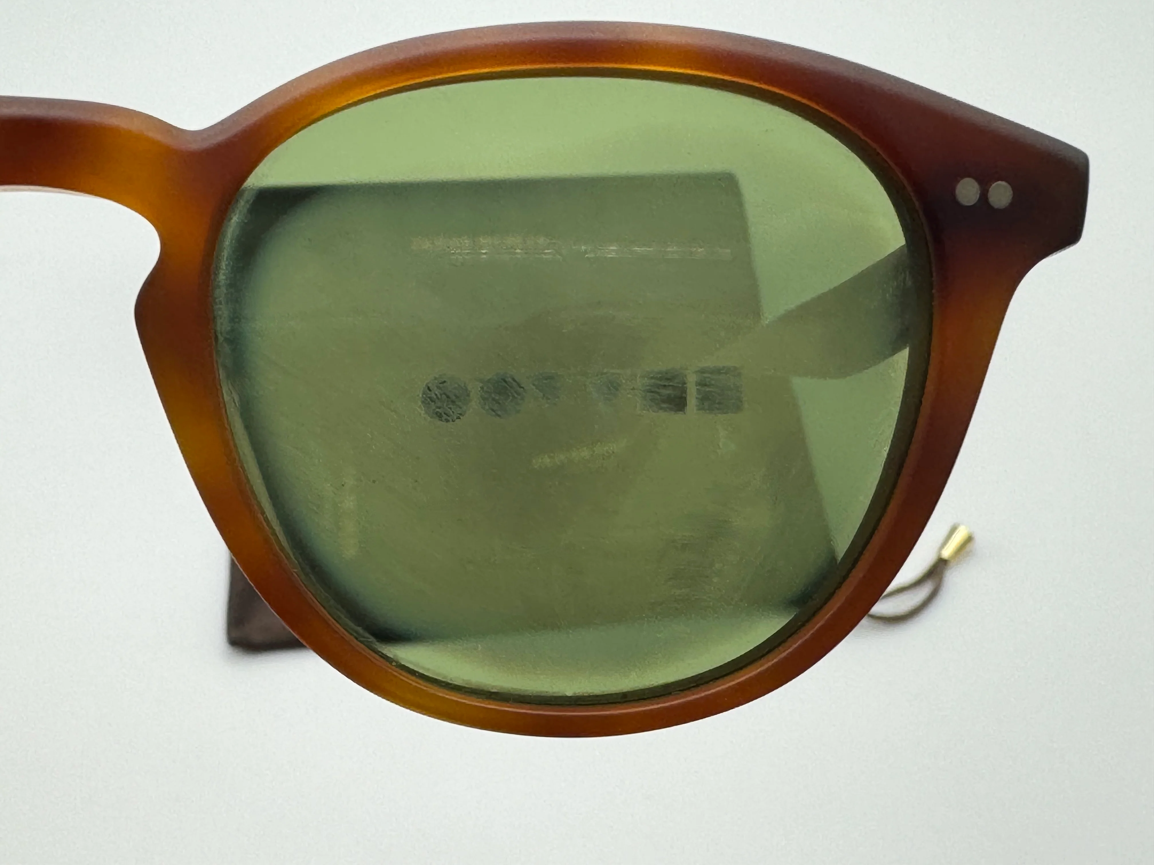 Oliver Peoples Desmon 48mm Matte Light Brown / Vibrant Green Sunglasses OV 5454 SU 14834E Italy NEW - Image 6
