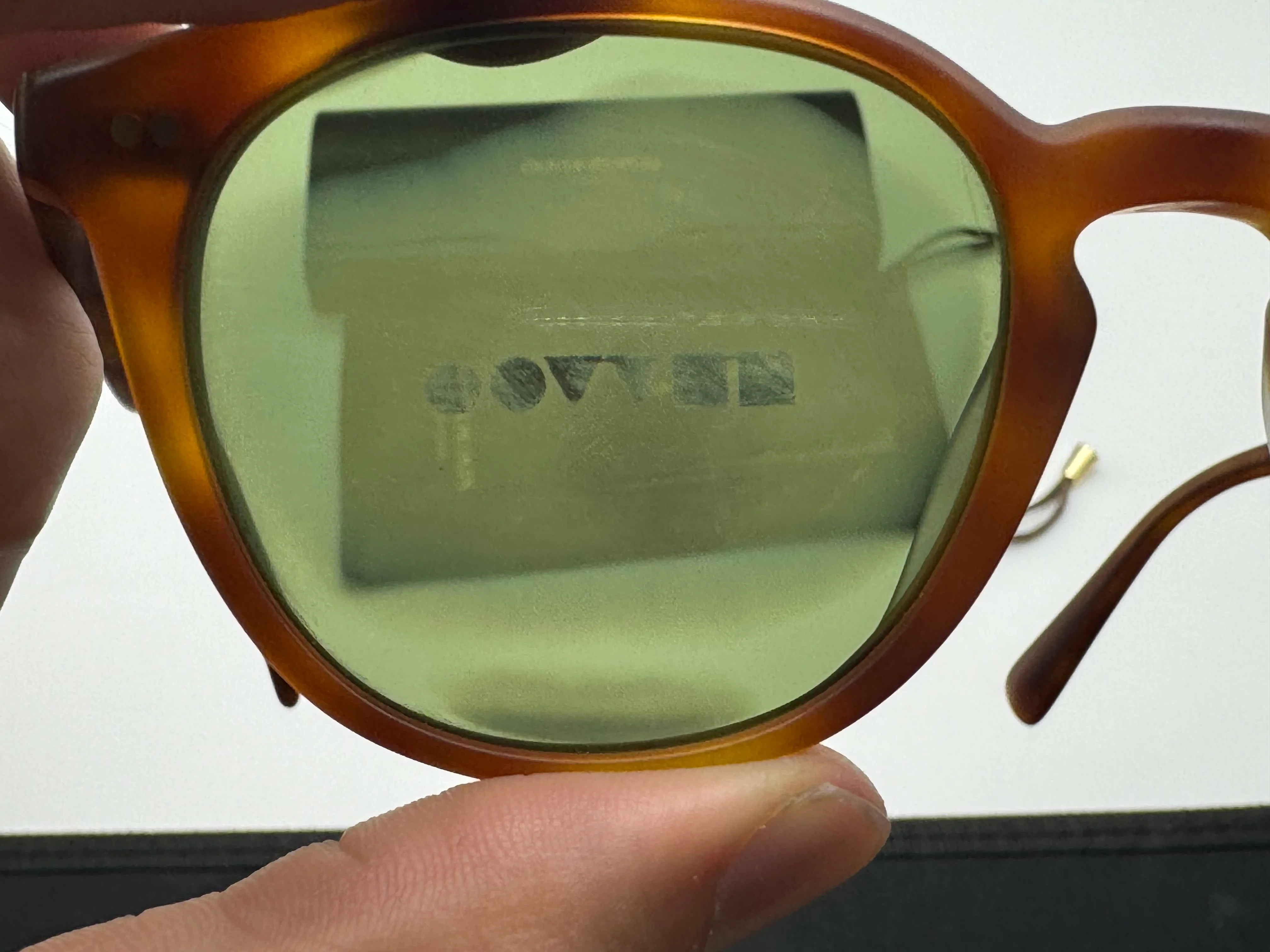 Oliver Peoples Desmon 48mm Matte Light Brown / Vibrant Green Sunglasses OV 5454 SU 14834E Italy NEW - Image 7