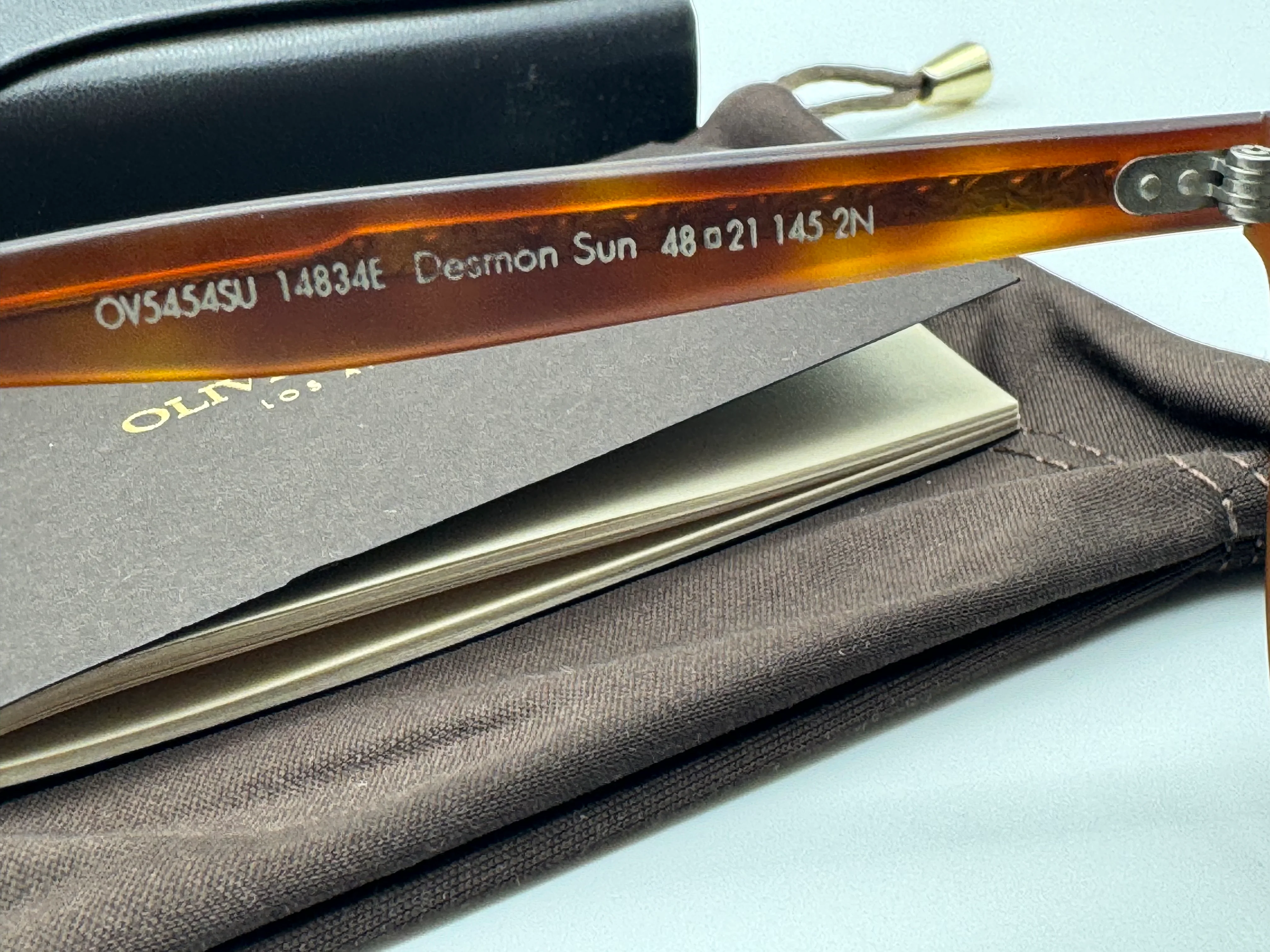 Oliver Peoples Desmon 48mm Matte Light Brown / Vibrant Green Sunglasses OV 5454 SU 14834E Italy NEW - Image 8
