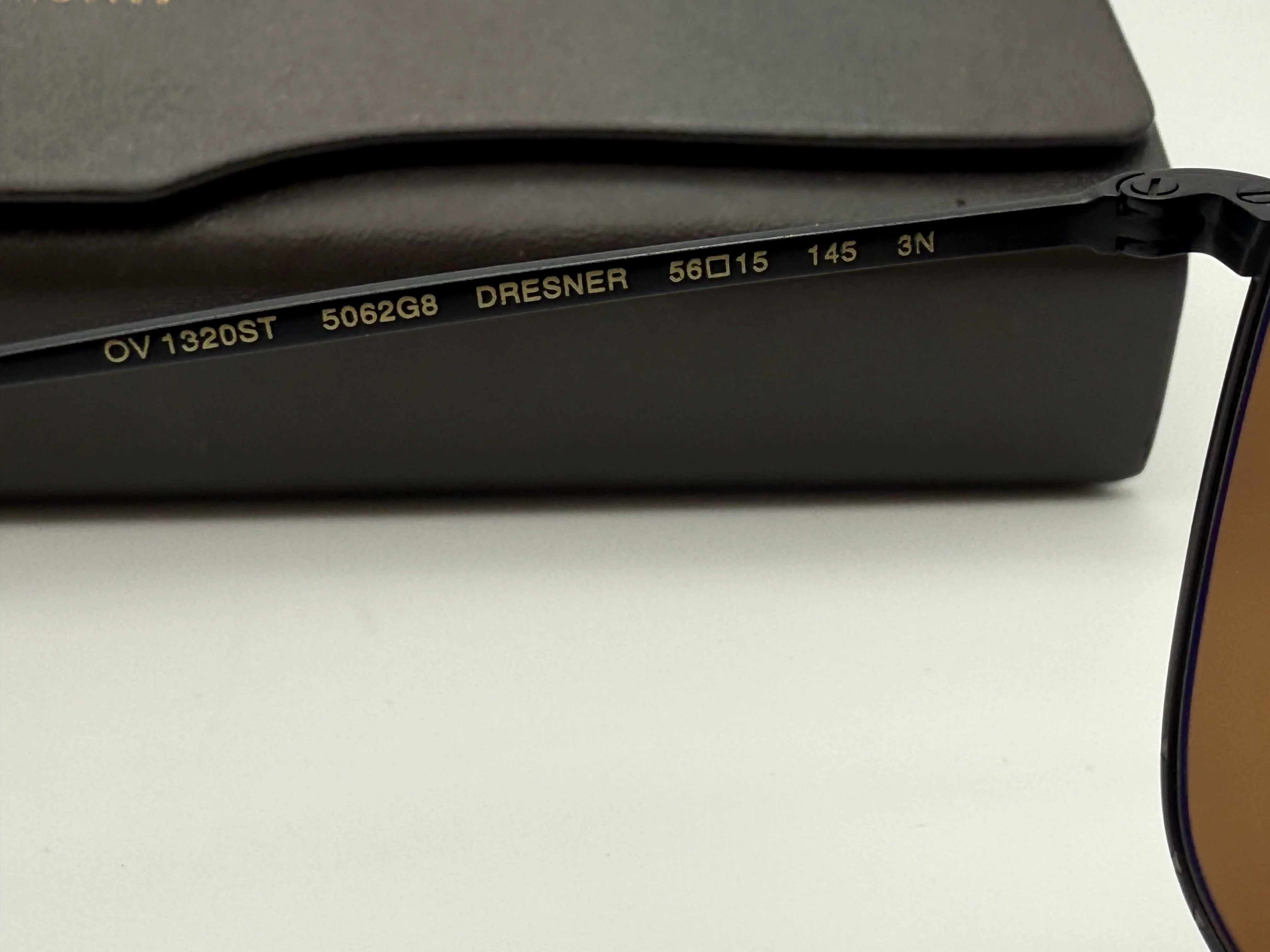 Oliver Peoples Dresner 56mm OV 1320 ST Titanium 5062G8 Matte Black/Cognac Mirrored Sunglasses Japan Preowned - Image 11