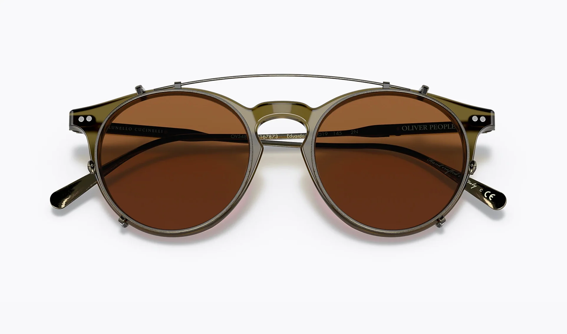 Oliver Peoples Eduardo OV5483M 167873 48mm Dusty Olive Persimmon Sunglasses - Image 7