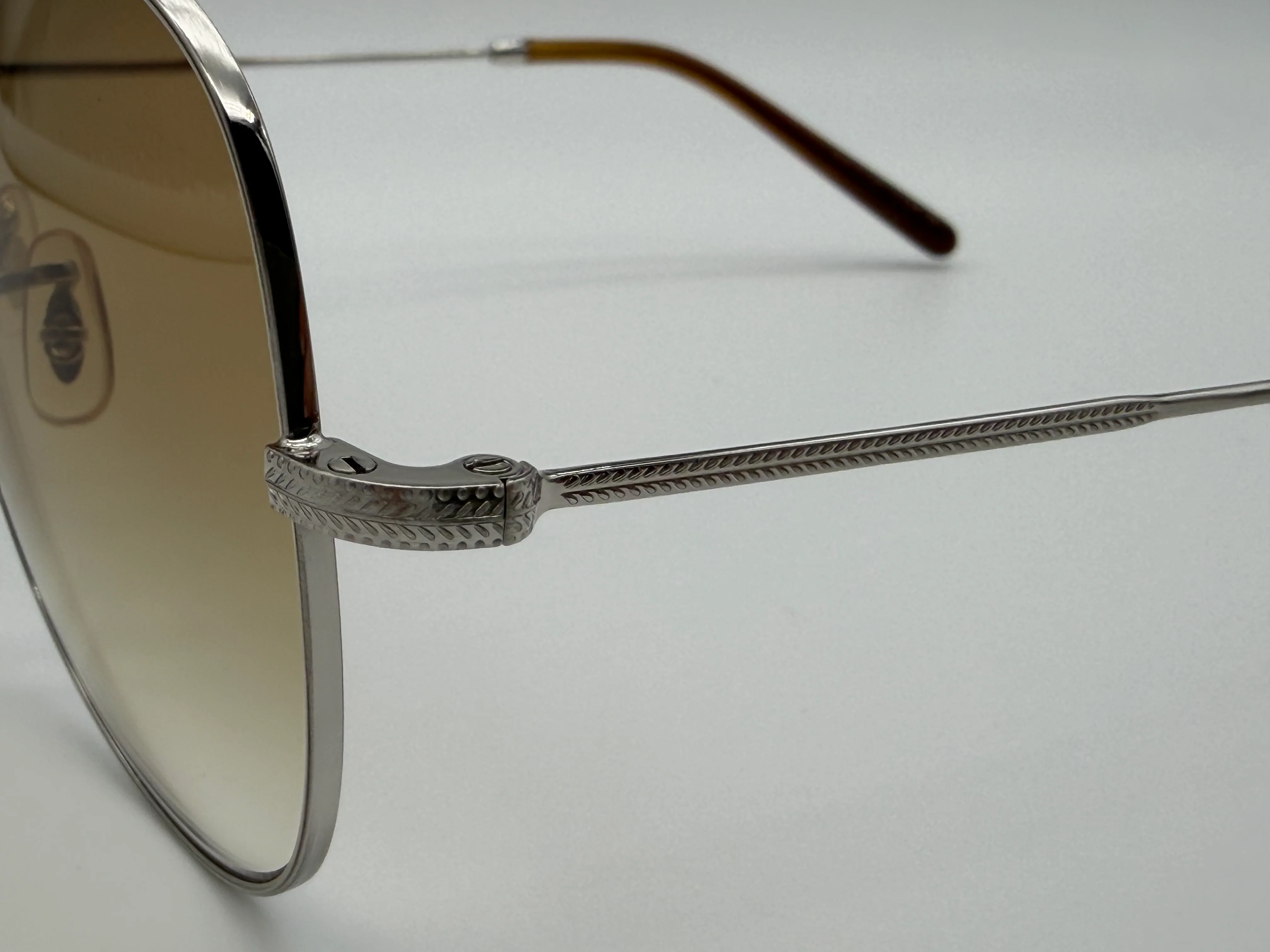 Oliver Peoples Eliane 56mm Silver / Demo Honey Gradient OV 1313 Italy NEW - Image 6