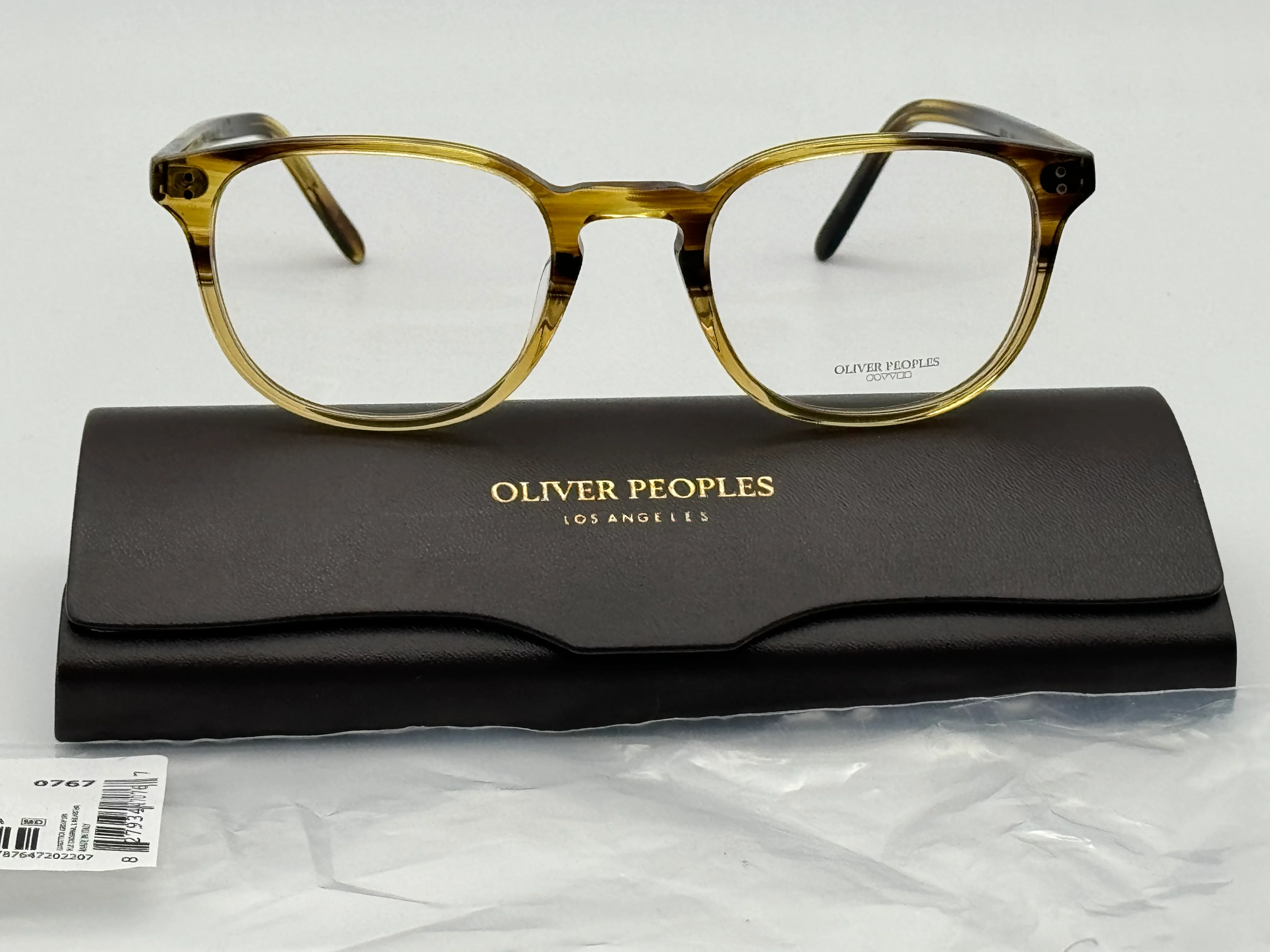 Oliver Peoples Fairmont 49mm Canarywood Gradient Eyeglasses OV 5219 1703 Italy NEW - Image 6