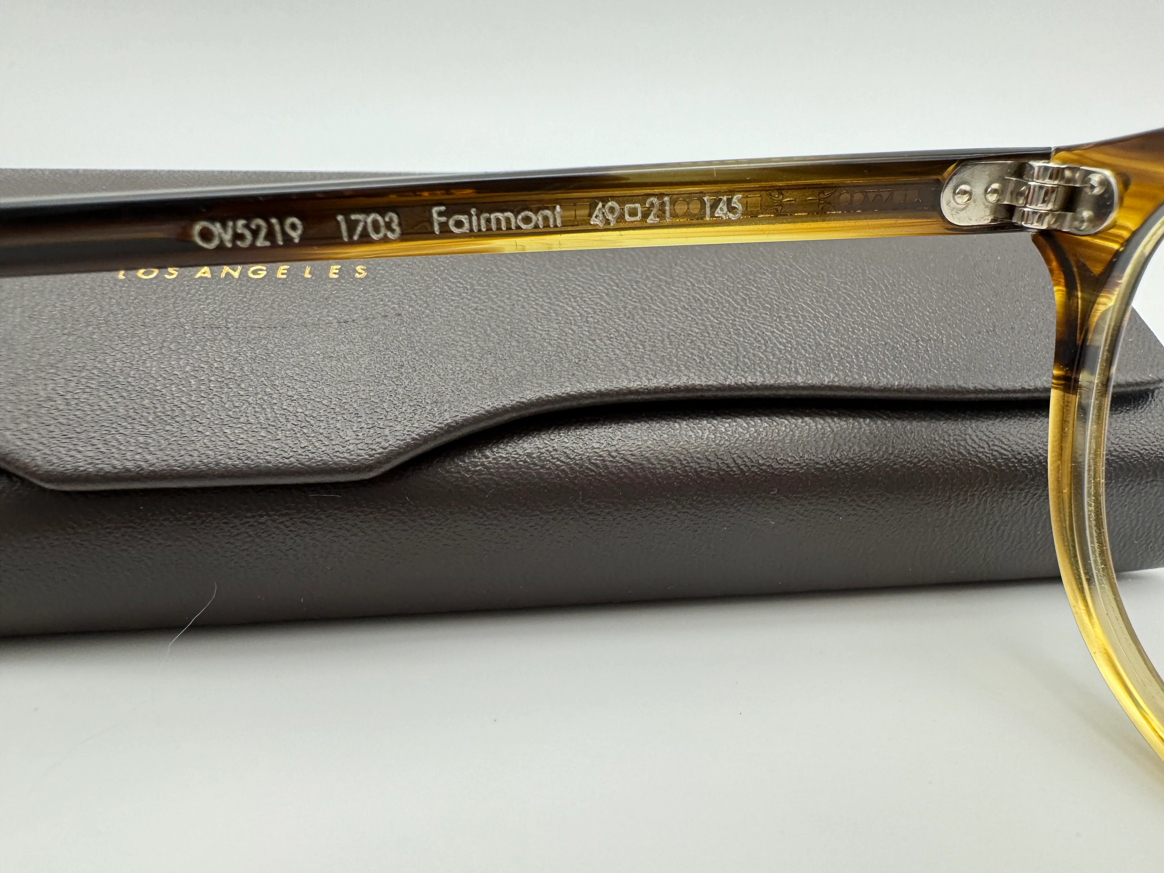 Oliver Peoples Fairmont 49mm Canarywood Gradient Eyeglasses OV 5219 1703 Italy NEW - Image 8