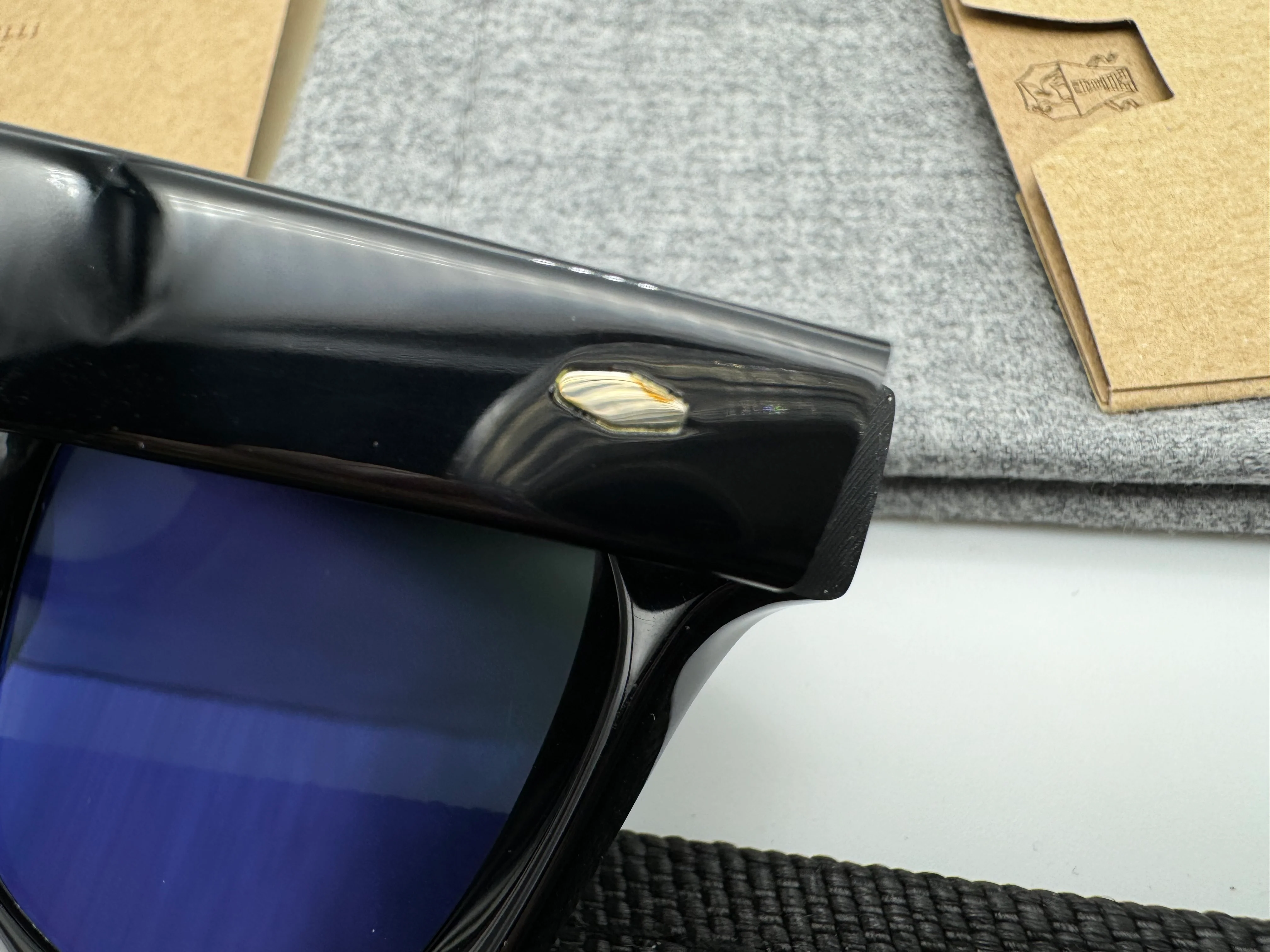 Oliver Peoples Filu 50mm Black / Midnight Express Polarized 1005P72 SU Brunello Cucinelli Italy Open Box - Image 7
