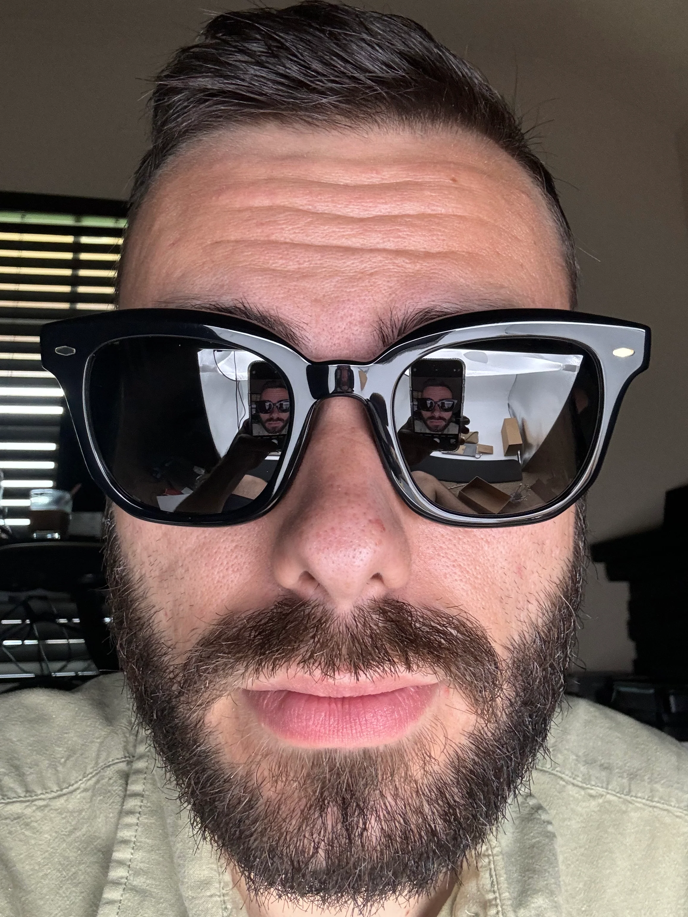 Oliver Peoples Filu 50mm Black / Midnight Express Polarized 1005P72 SU Brunello Cucinelli Italy Open Box - Image 8